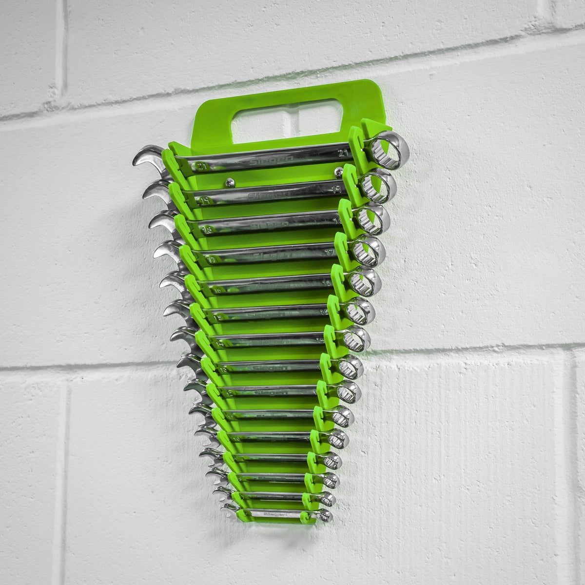 Premier Spanner Rack Capacity 15 Spanners - Hi-Vis Green WR08HV
