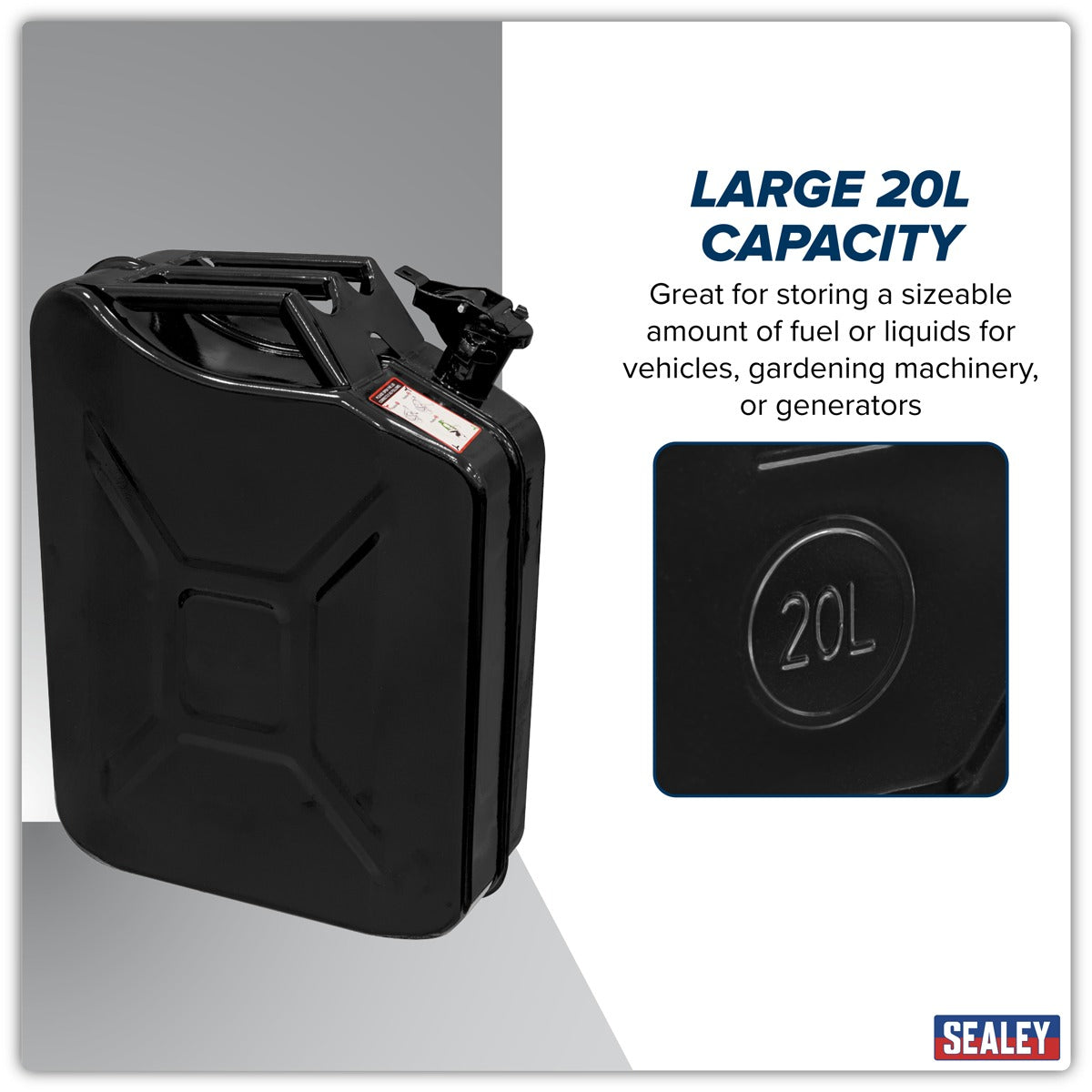 Siegen Jerry Can 20L - Black JCY20B