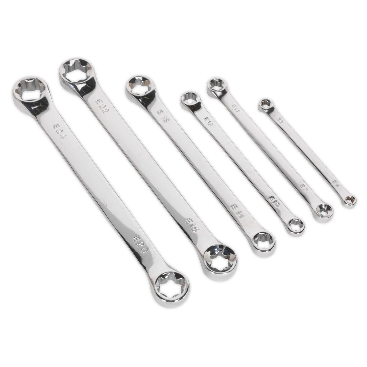 Siegen TRX-Star Double End Spanner Set 6pc S01107