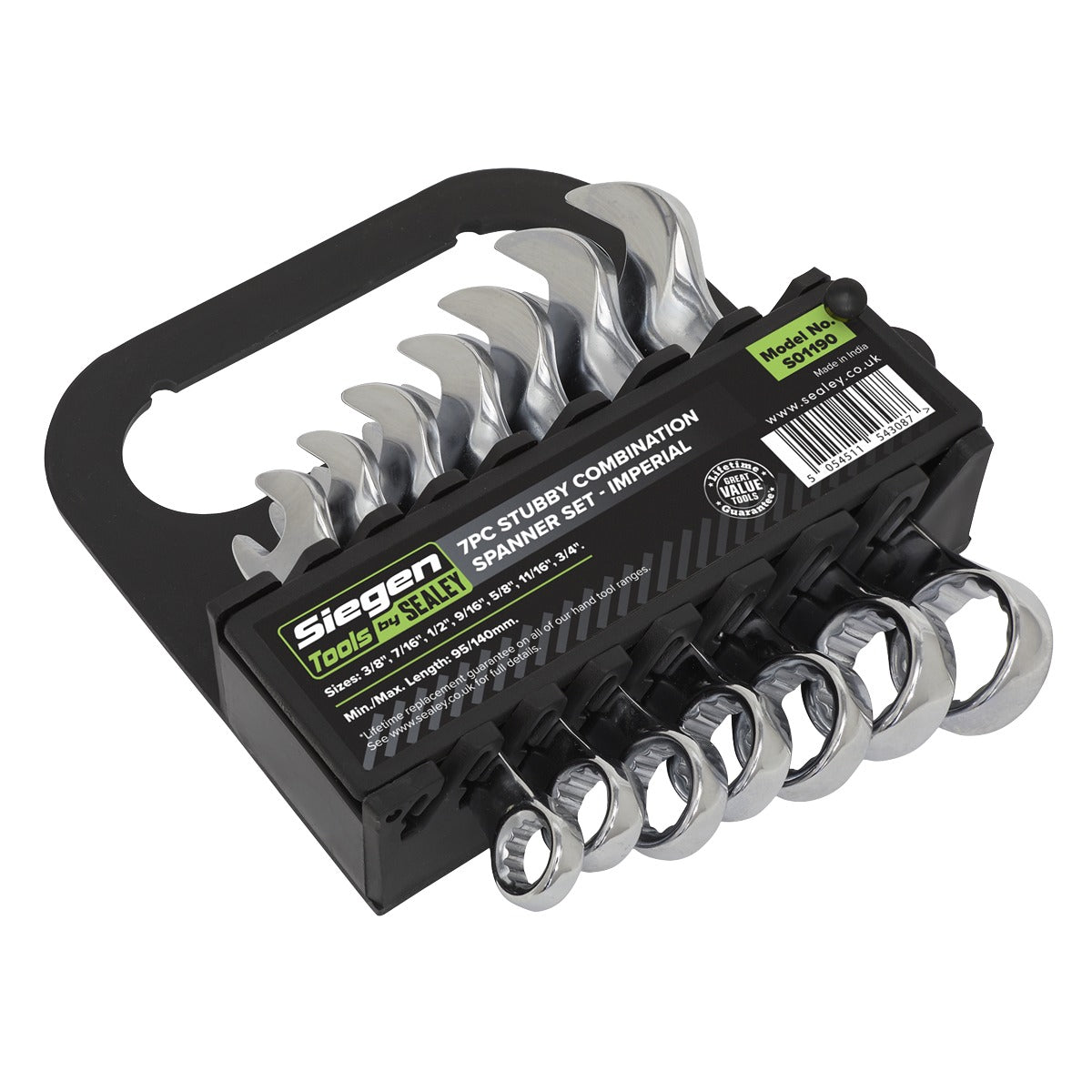 Siegen Imperial Stubby Combination Spanner Set 7pc S01190