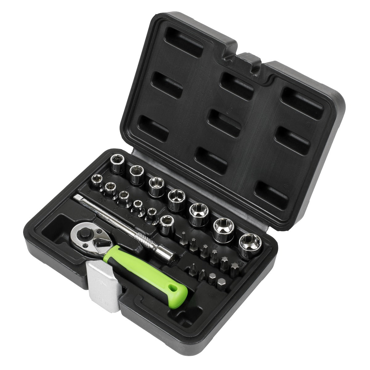 Siegen Socket Set 1/4"Sq Drive 25pc S01233