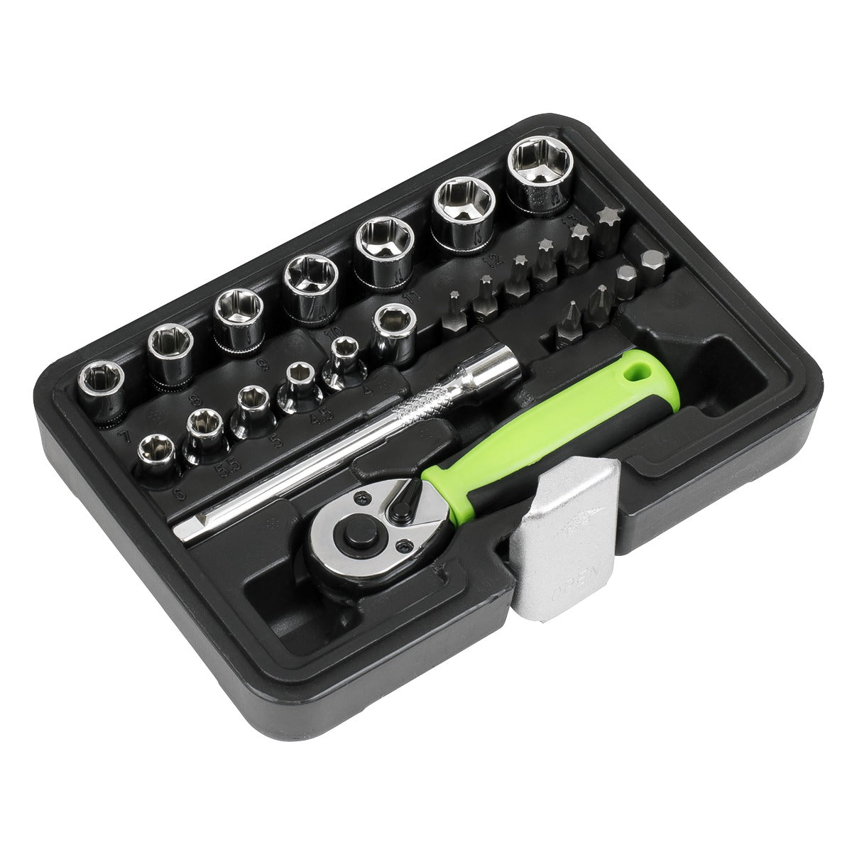 Siegen Socket Set 1/4"Sq Drive 25pc S01233