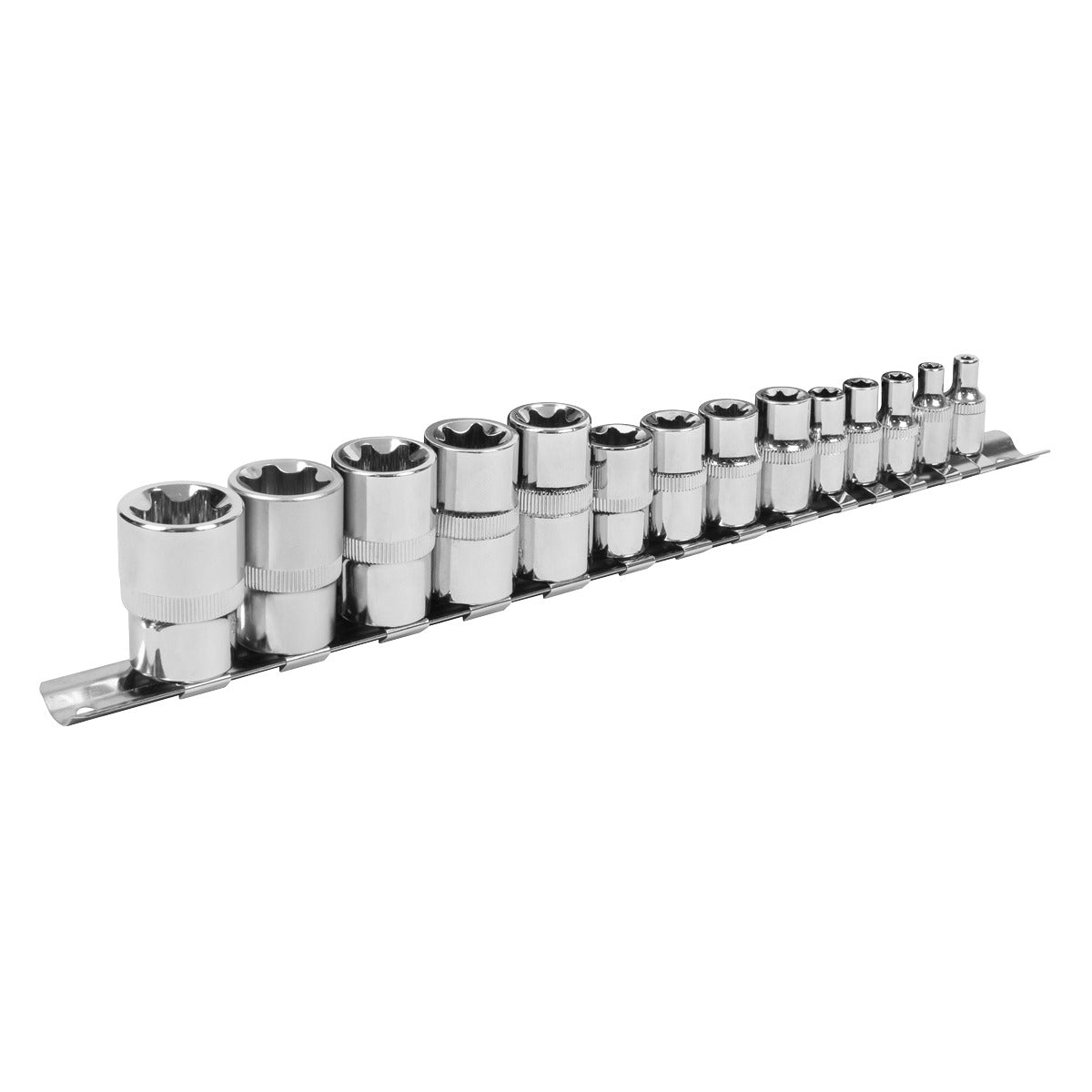 Siegen TRX-Star Socket Set E4-E24 1/4", 3/8" & 1/2"Sq Drive 14pc S01265