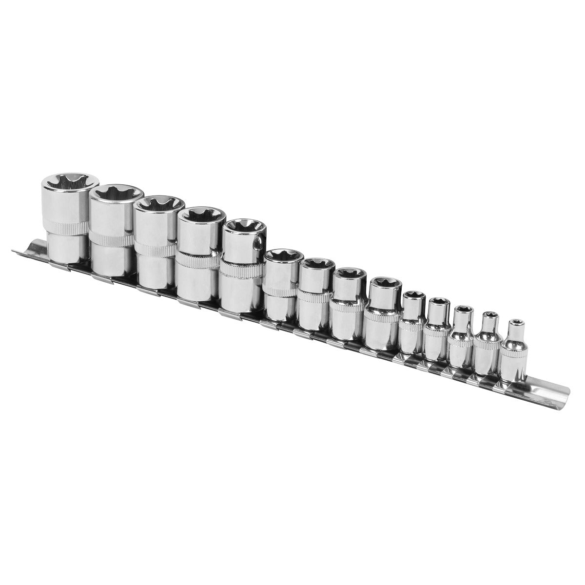 Siegen TRX-Star Socket Set E4-E24 1/4", 3/8" & 1/2"Sq Drive 14pc S01265