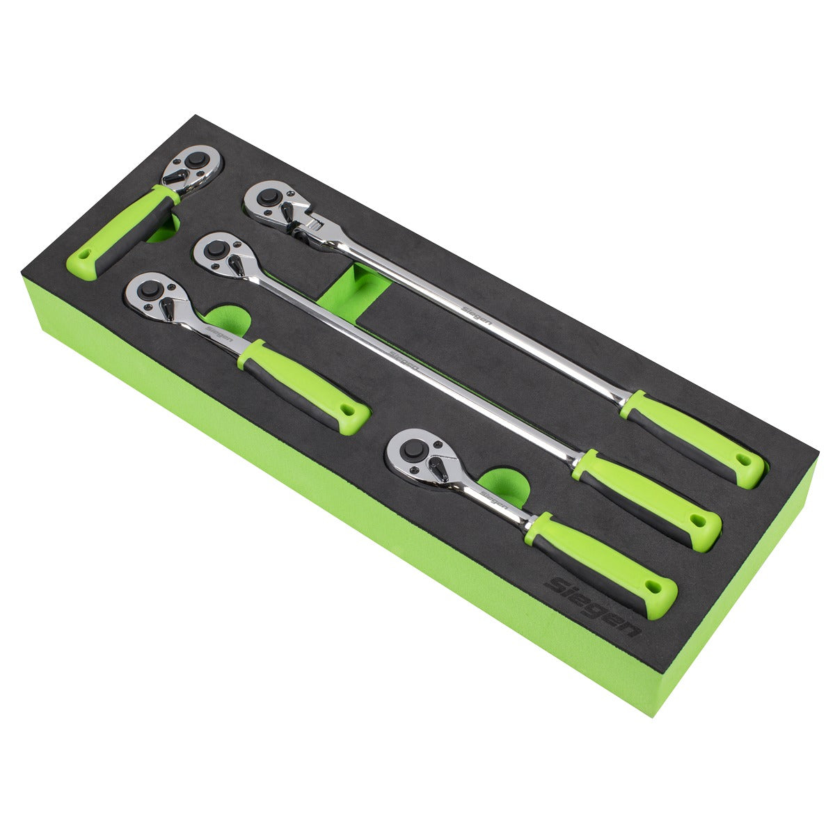 Siegen Ratchet Wrench Set 1/4"Sq 5pc Drive Flip Reverse S01290