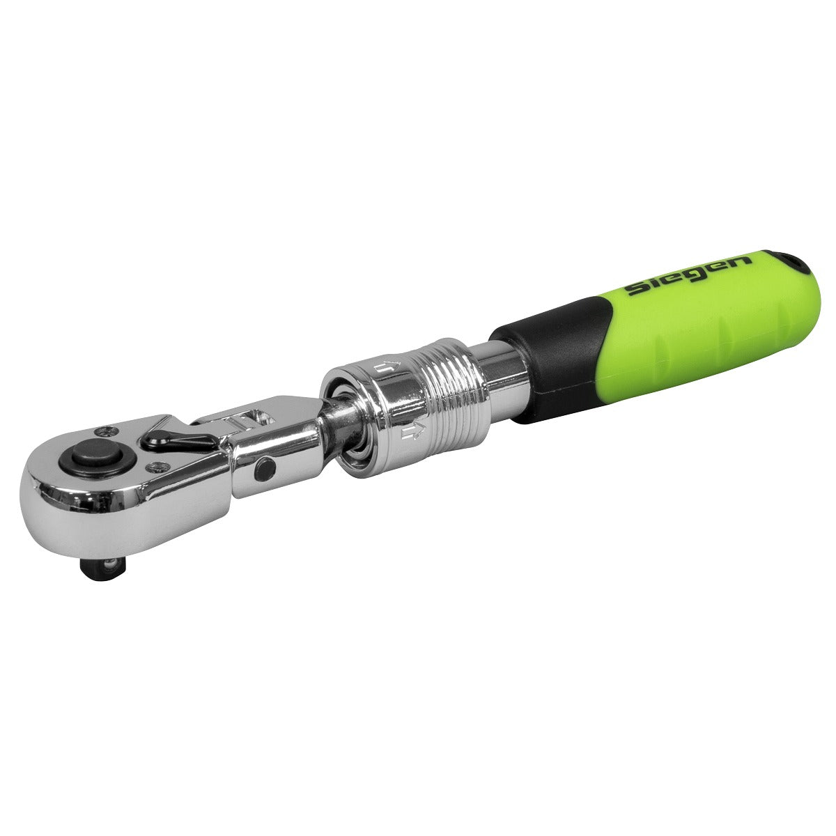 Siegen Extendable Flexi-Head Ratchet Wrench 1/4"Sq Drive S01294