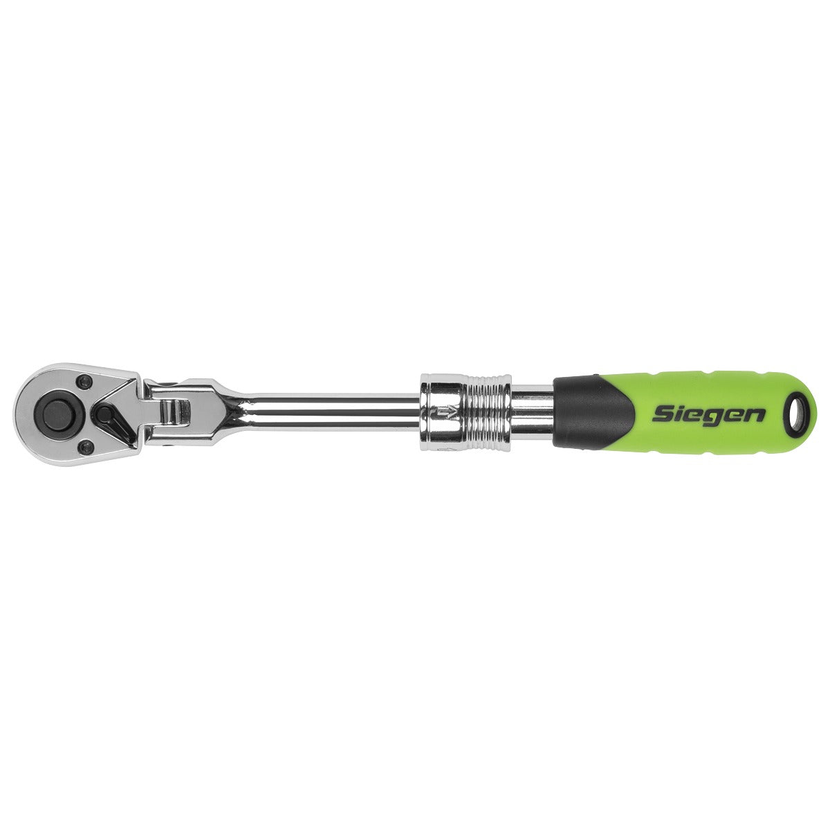 Siegen Extendable Flexi-Head Ratchet Wrench 1/4"Sq Drive S01294