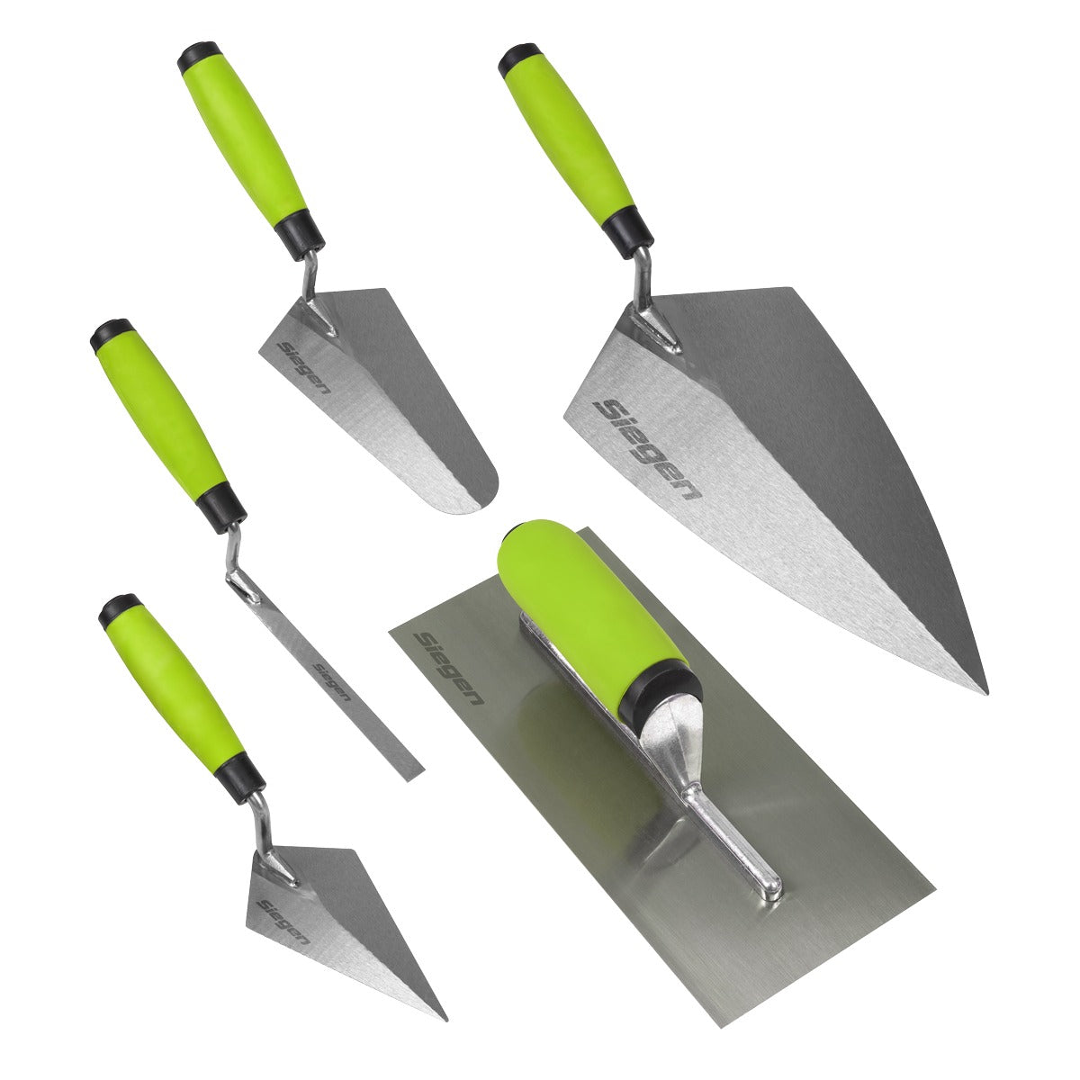 Siegen Trowel Set with Soft Grip Handle 5pc S01300