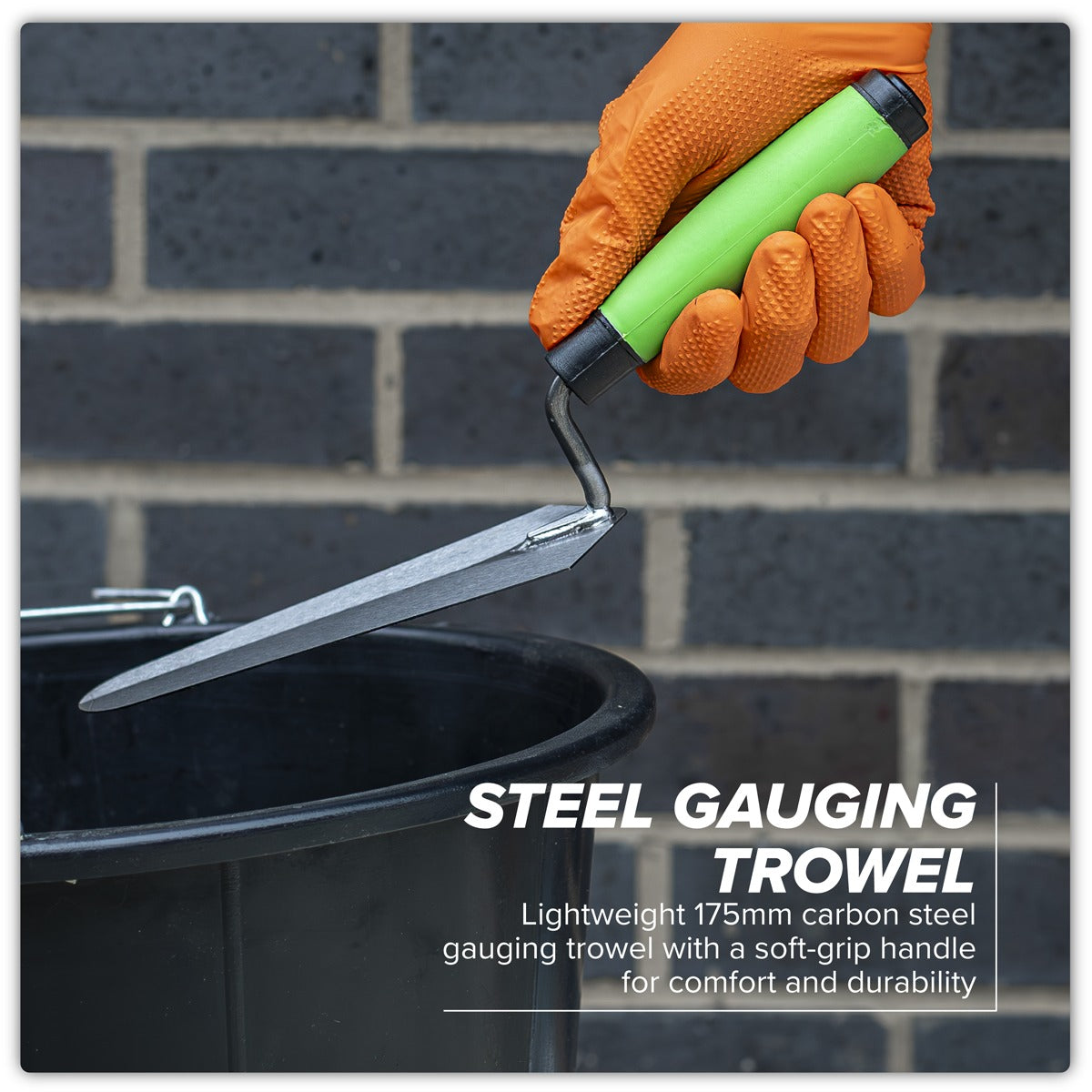 Siegen Gauging Trowel with Soft Grip Handle 175mm S01303