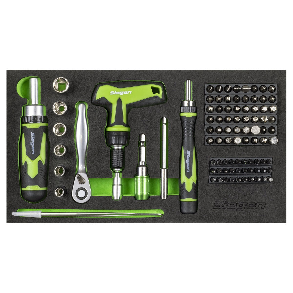 Siegen Mini Toolbox 2 Drawer with 111pc Tool Kit S01335