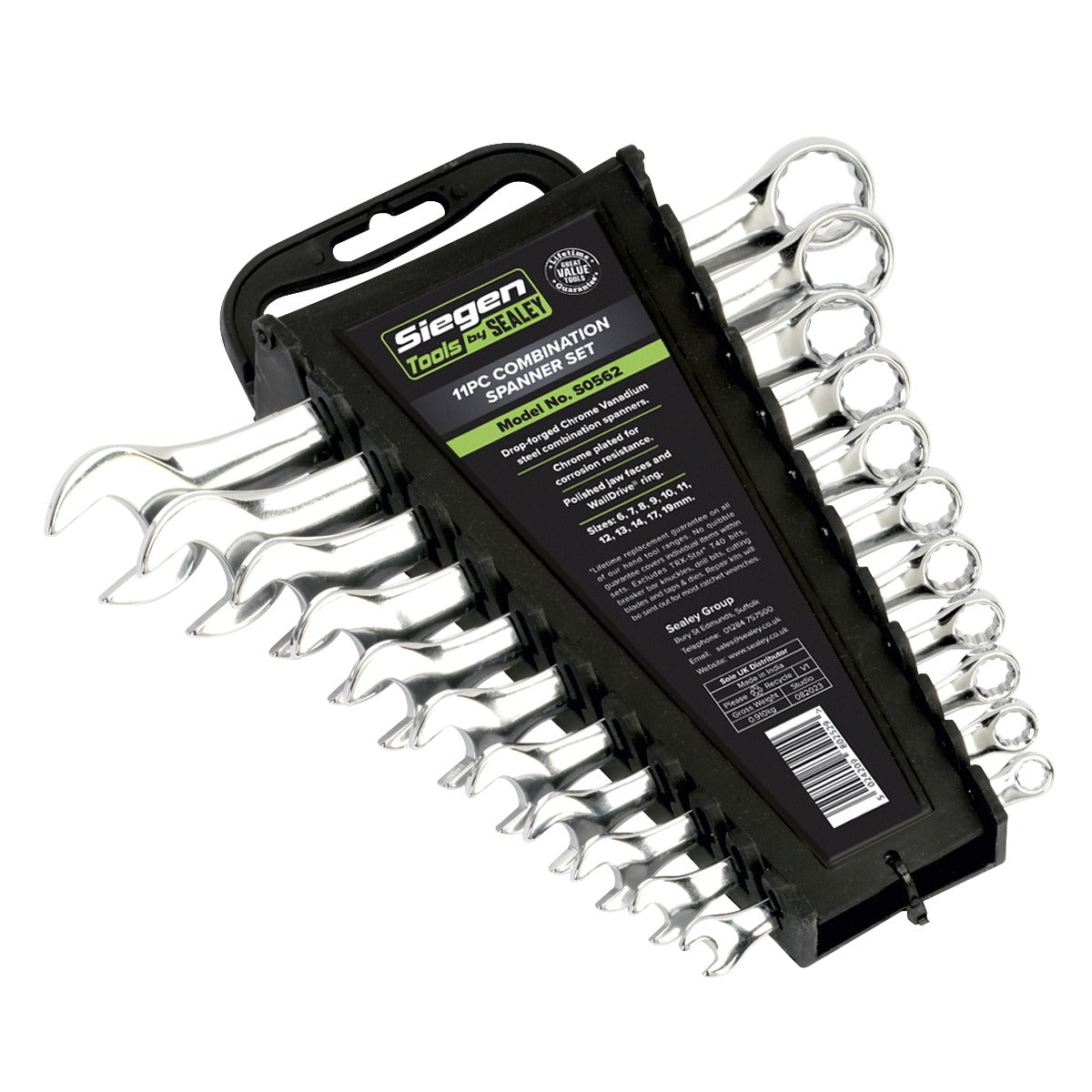 Siegen Combination Spanner Set 6-19mm 11pc S0562