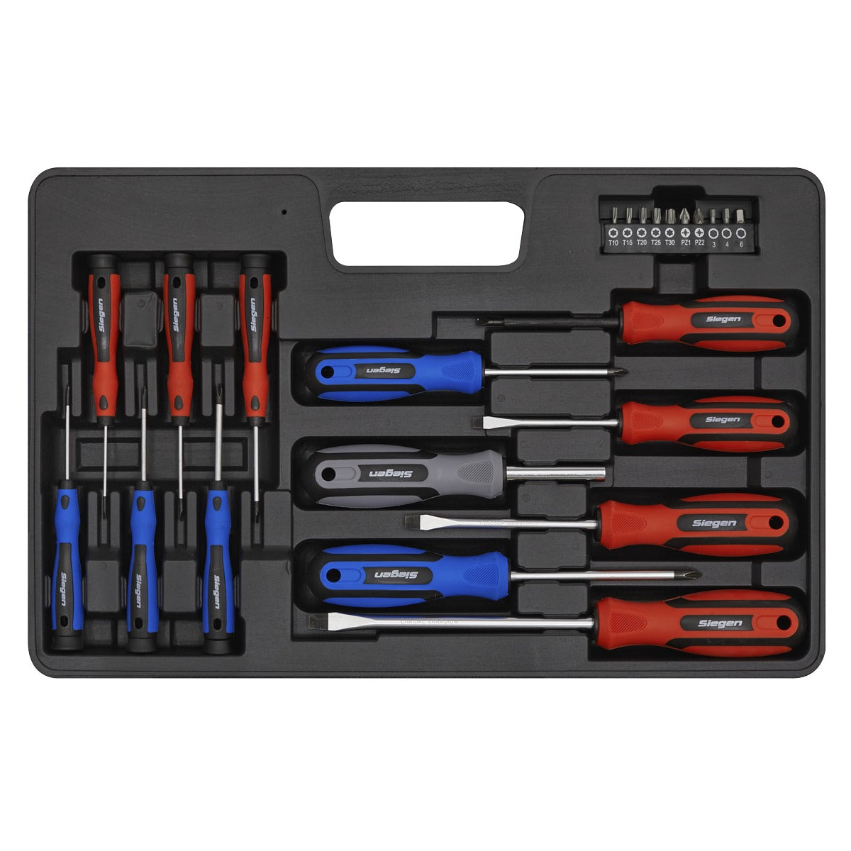 Siegen Soft Grip Screwdriver & Bit Set 23pc S0598