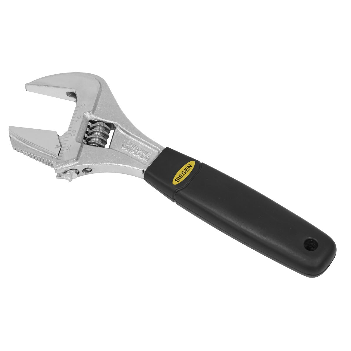 Siegen Adjustable Wrench with Extra-Wide Jaw Capacity 200mm S0854