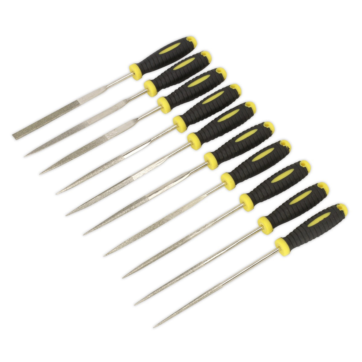 Siegen Diamond Needle File Set 100mm 10pc S0896