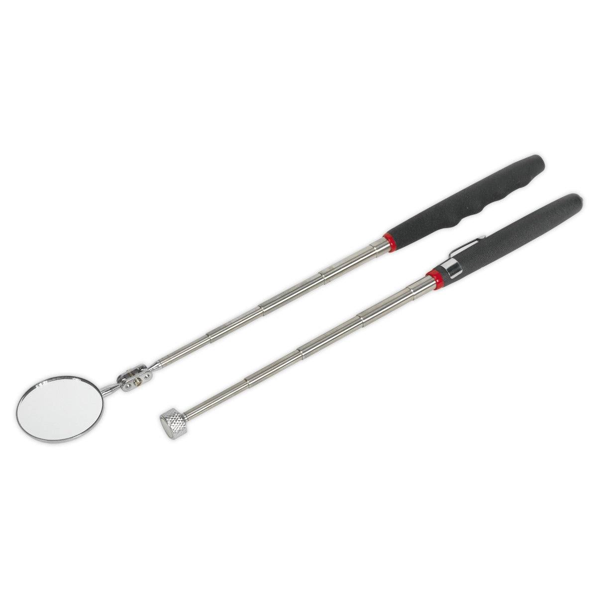 Siegen Telescopic Magnetic Pick-Up Tool & Inspection Mirror Set 2pc S0940