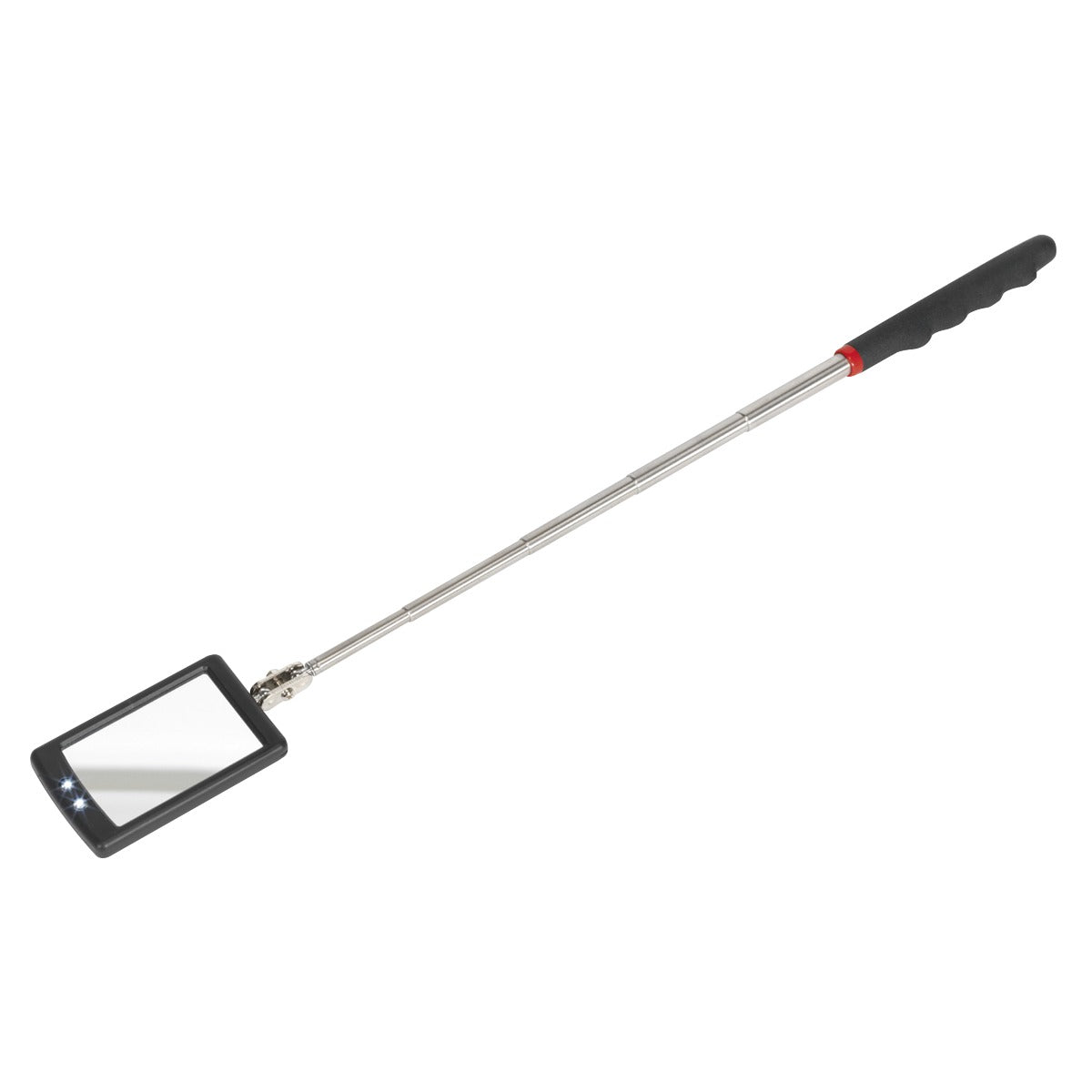 Siegen Telescopic Inspection Mirror with 2 LEDs 52 x 83mm S0948