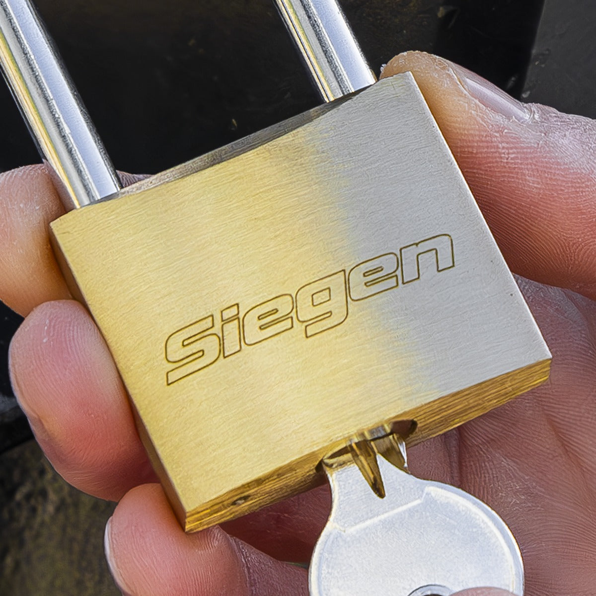 Siegen Brass Body Padlock with Brass Cylinder Long Shackle 40mm S0989