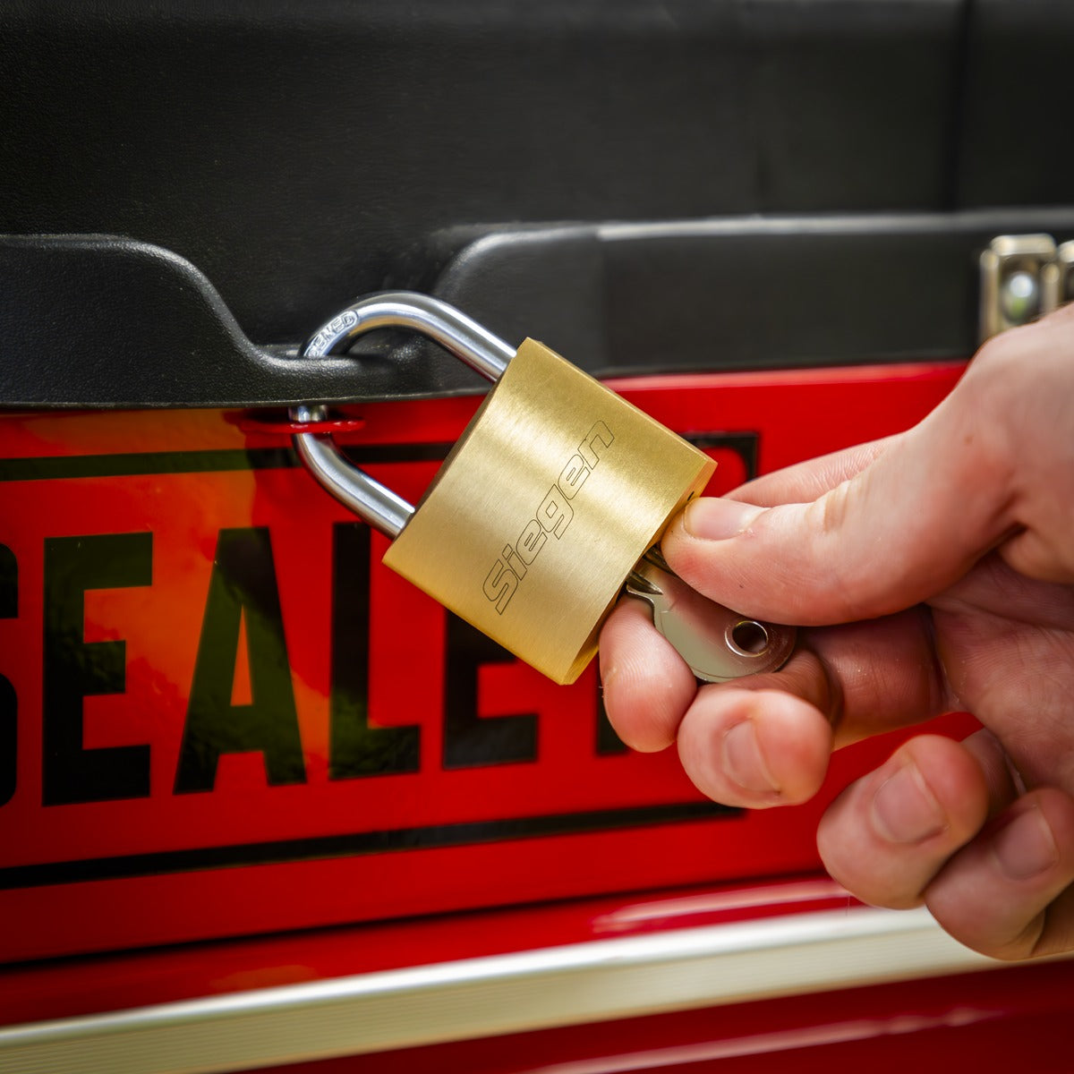 Siegen Brass Body Padlock with Brass Cylinder Keyed Alike - Pack of 4 S0992