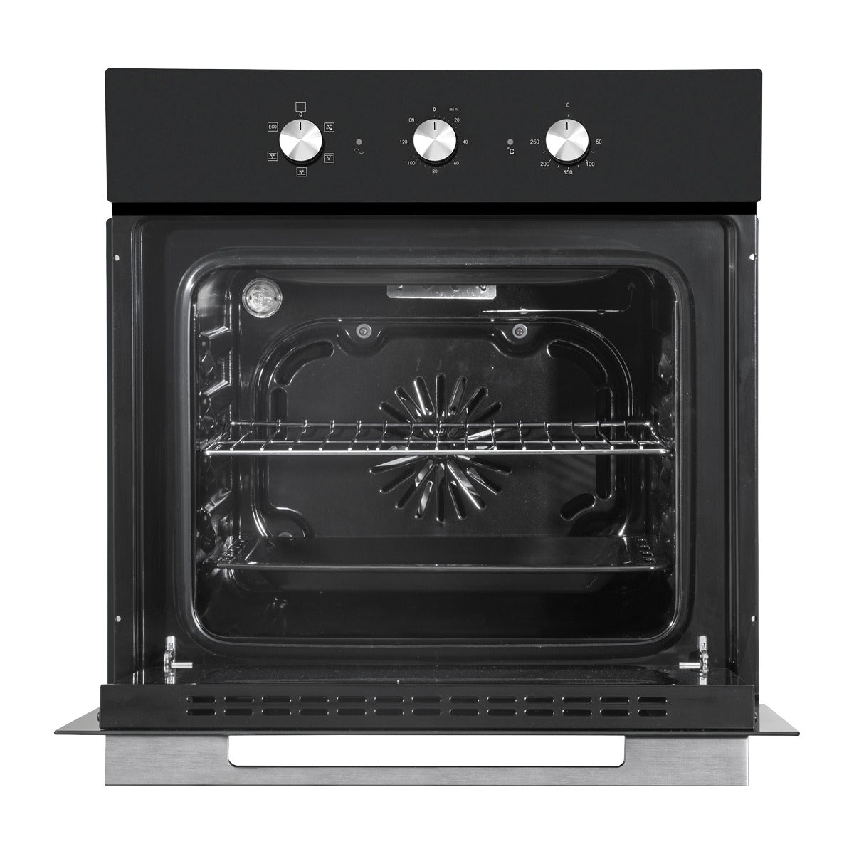 Baridi Built-In 5-Function Fan Assisted Oven with Timer 60cm, 55L Capacity - Black DH110