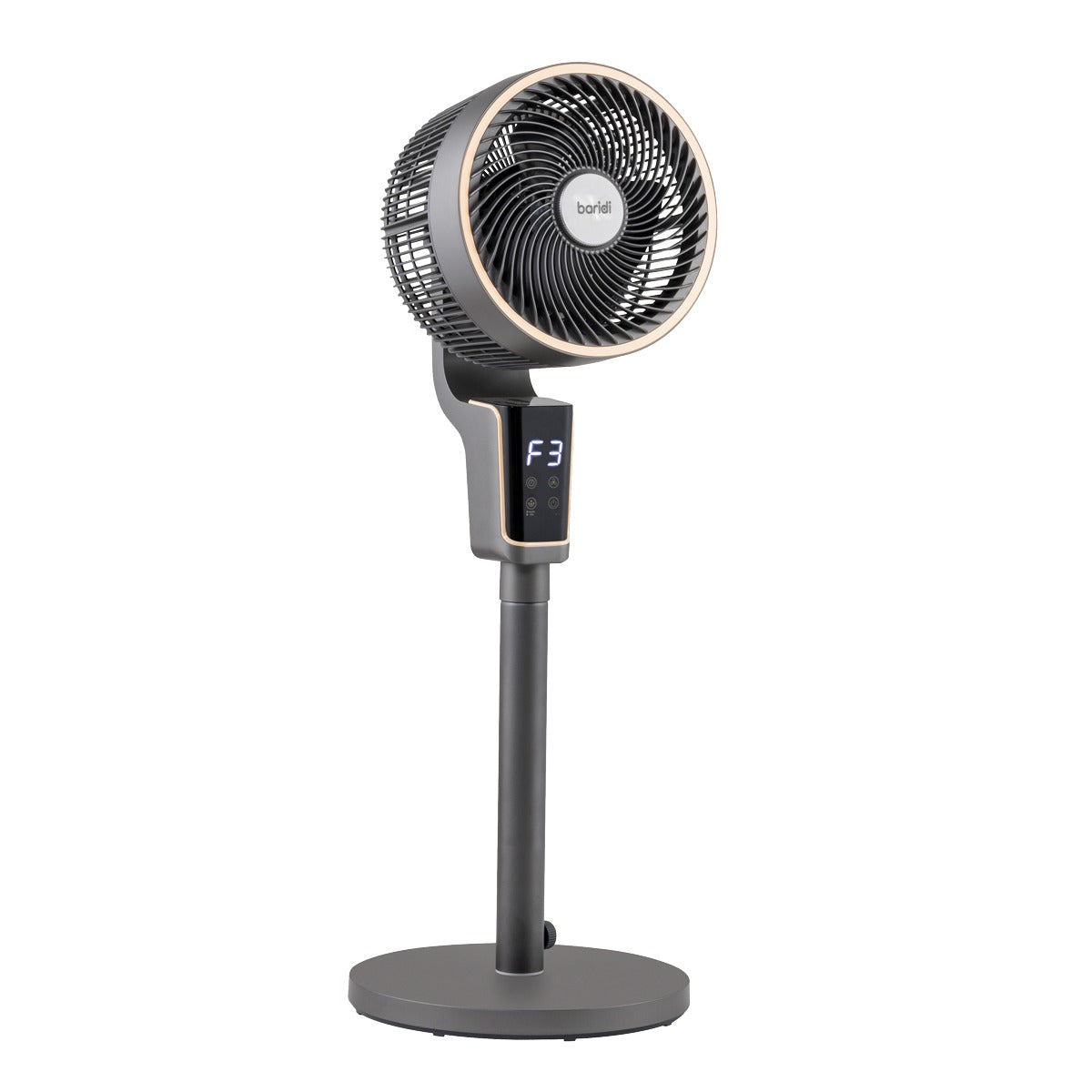 Baridi 12" Pedestal Fan with Remote Control & 12hr Timer 230V - Grey DH141