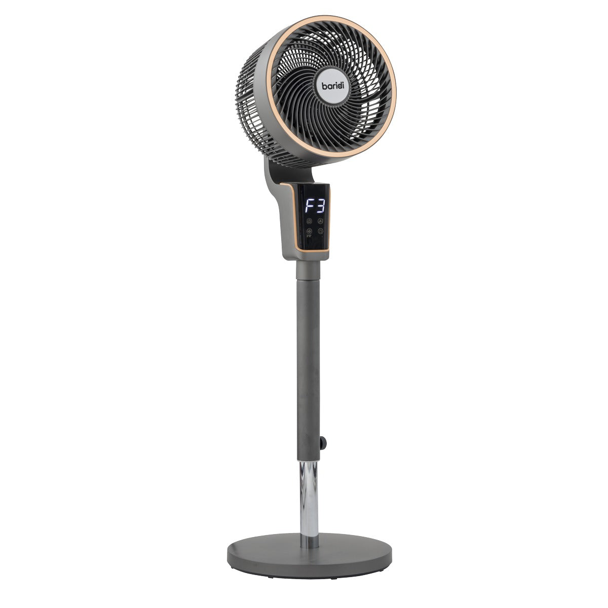 Baridi 12" Pedestal Fan with Remote Control & 12hr Timer 230V - Grey DH141