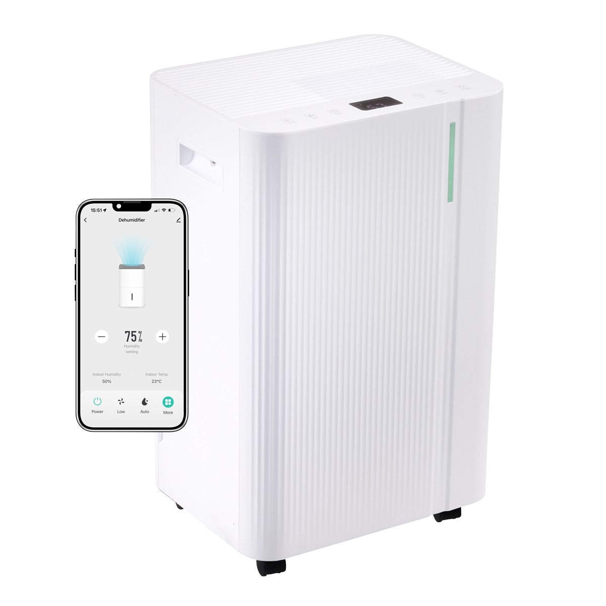 Baridi Dehumidifier with Digital Display & 24hr Timer 20L - White DH148