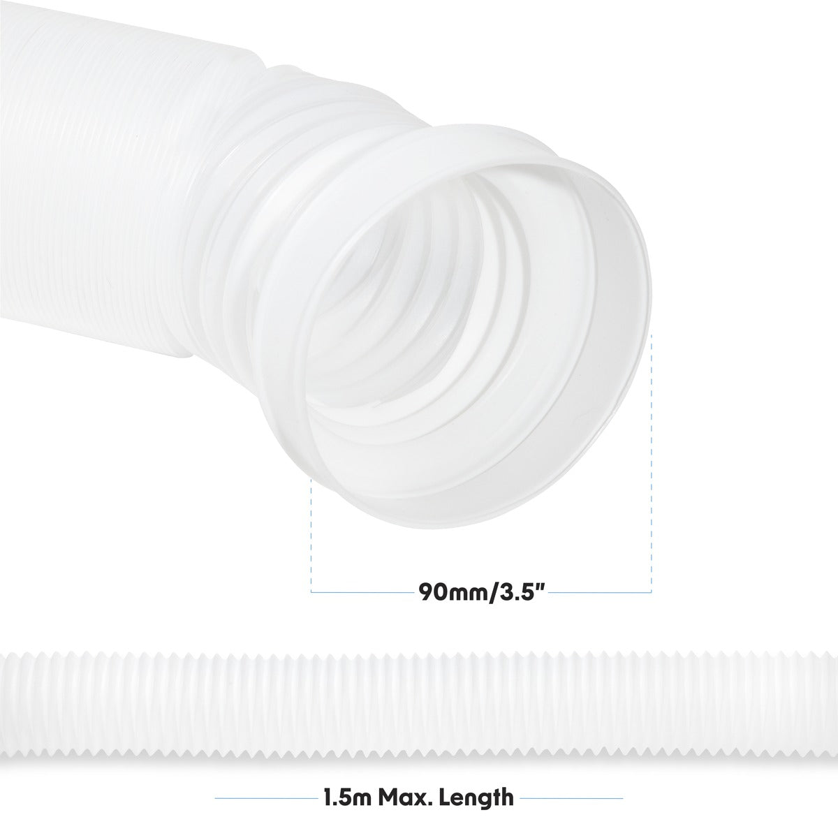Baridi Condenser Vent Hose Pipe for Vented Tumble Dryers 1.5m x 3.5" DH230