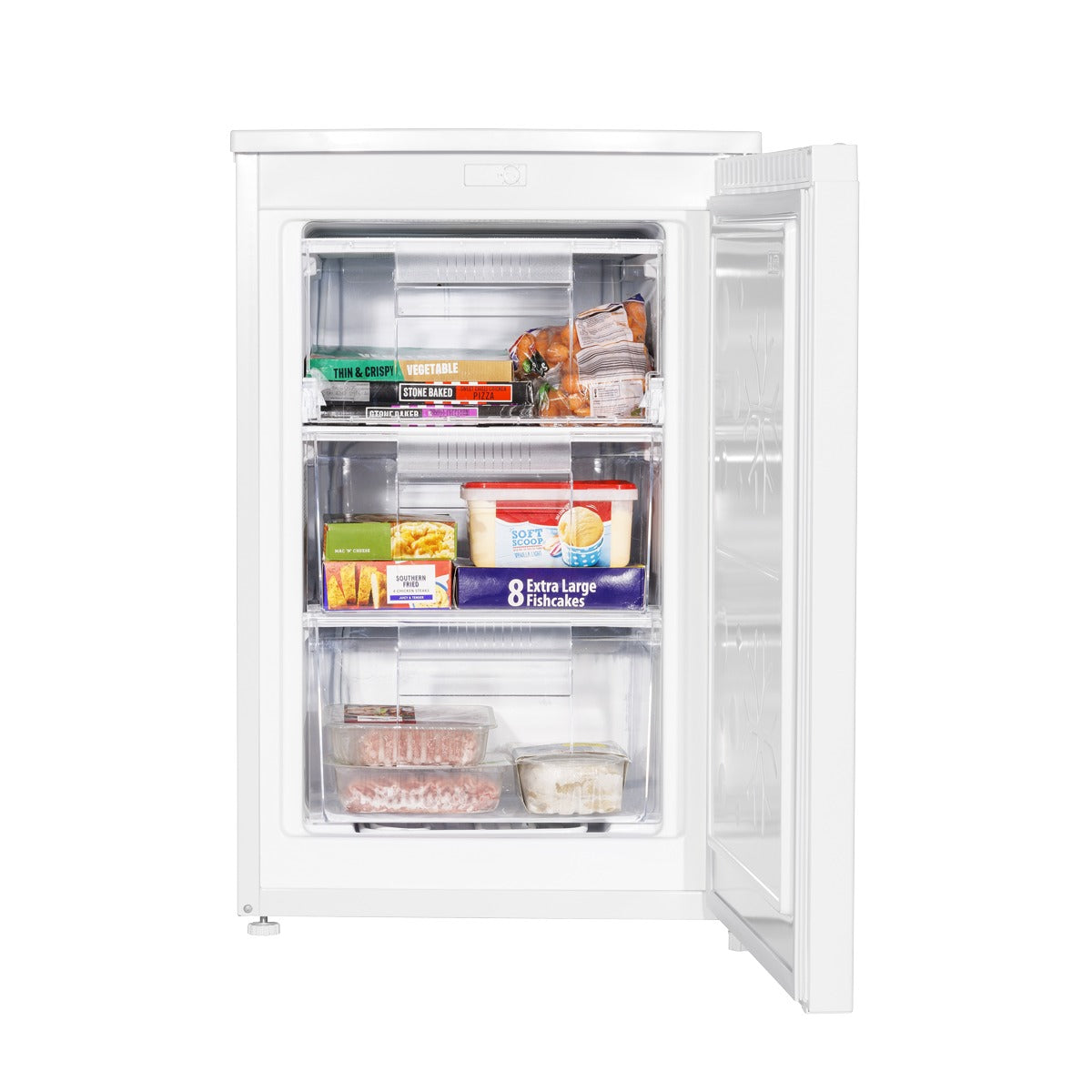 Baridi 55cm Undercounter Freezer with Adjustable Thermostat 85L - White DH250