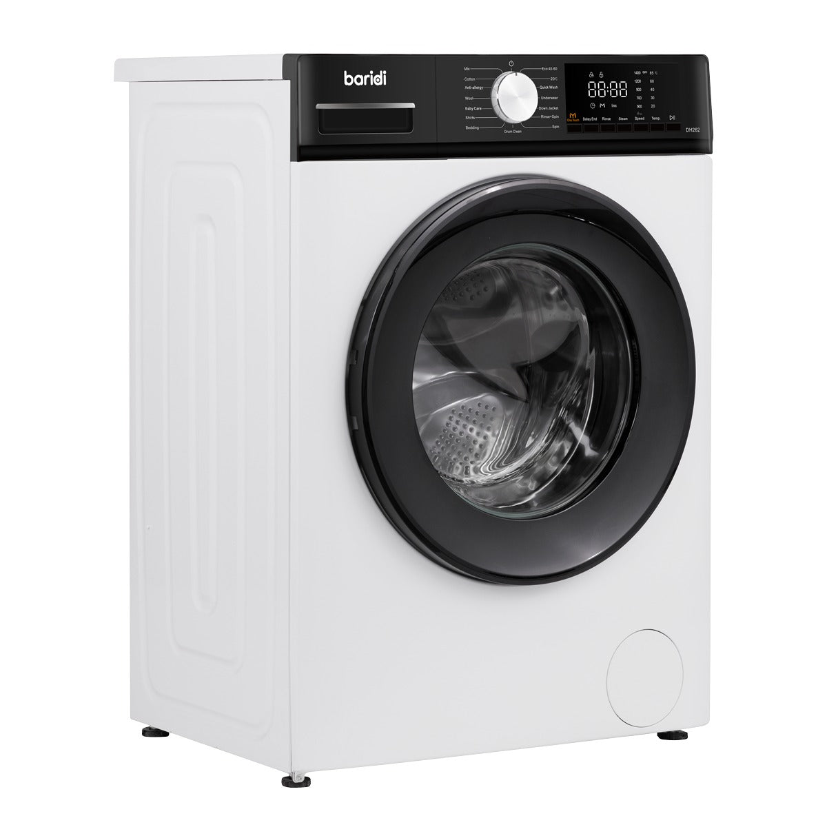 Baridi 8kg Washing Machine, Front Loading, 1400rpm Energy Rating A – White DH262