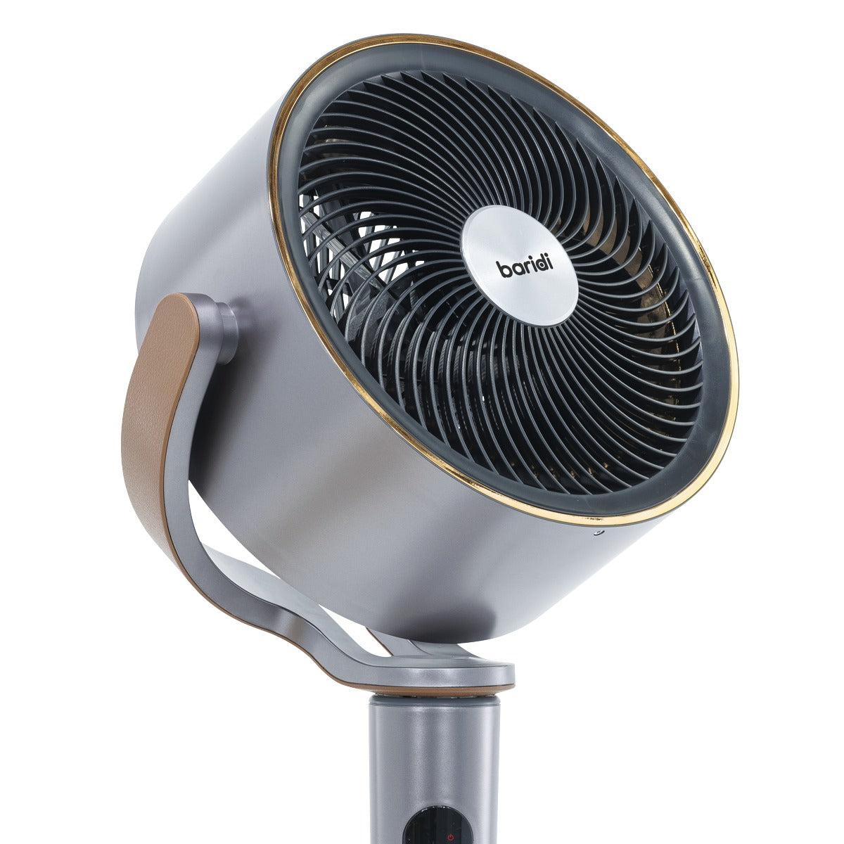 Baridi 12" Pedestal Fan with Remote Control, Back Light & 12hr Timer - Grey DH264