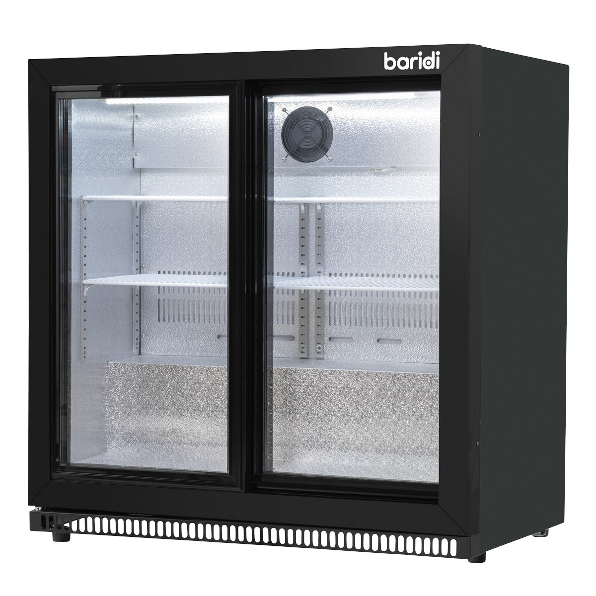 Baridi Back Bar Drinks Fridge/Cooler with Double Sliding Doors, 190L Capacity DH273