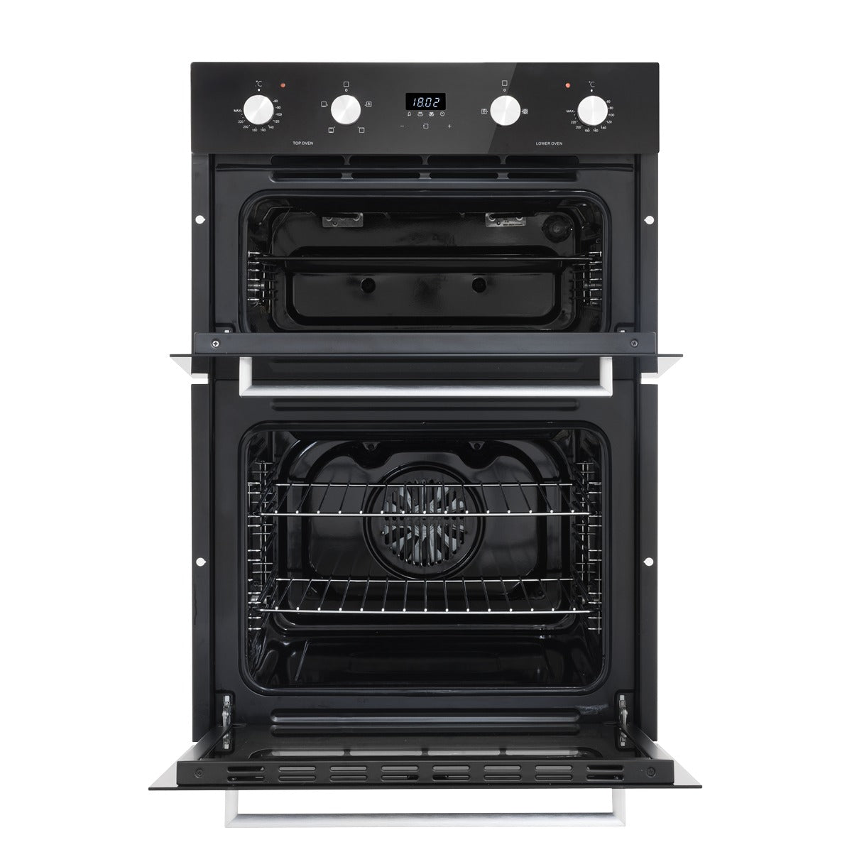 Baridi 90cm Built-In Double Oven, 88L Capacity, Energy Rating A - Black DH279