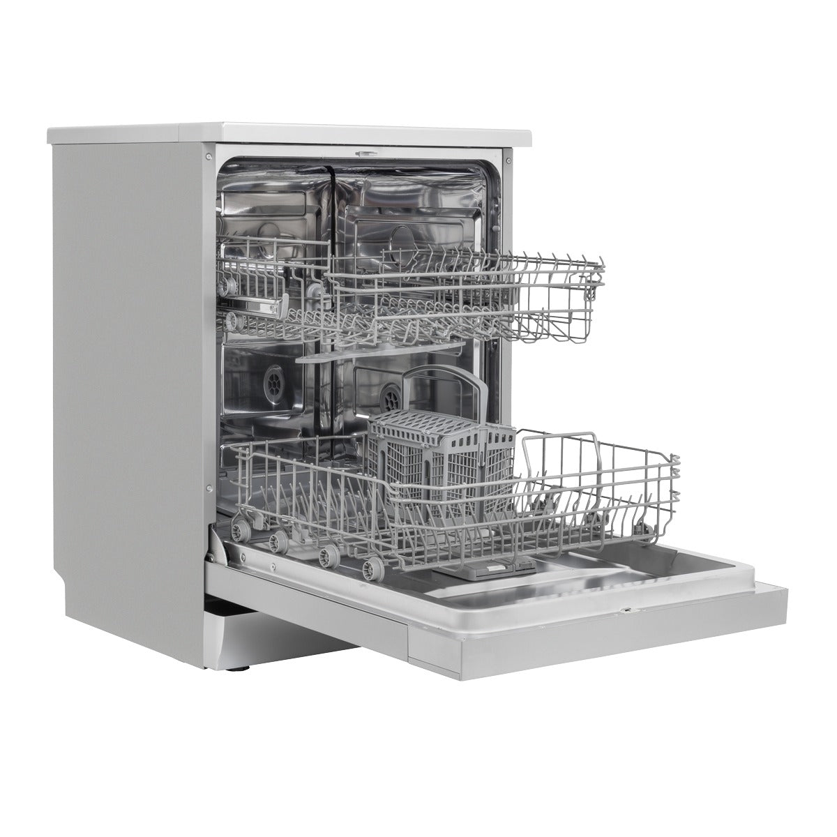 Baridi Regular Sized Freestanding Dishwasher 60cm Wide 13 Place Settings - Silver DH280