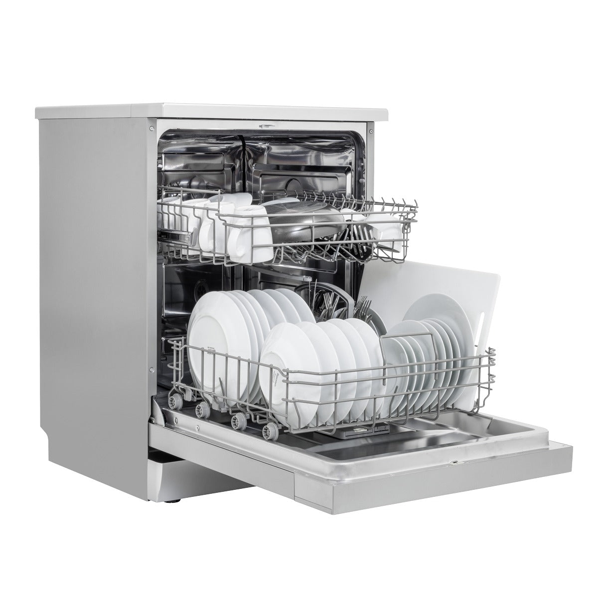Baridi Regular Sized Freestanding Dishwasher 60cm Wide 13 Place Settings - Silver DH280