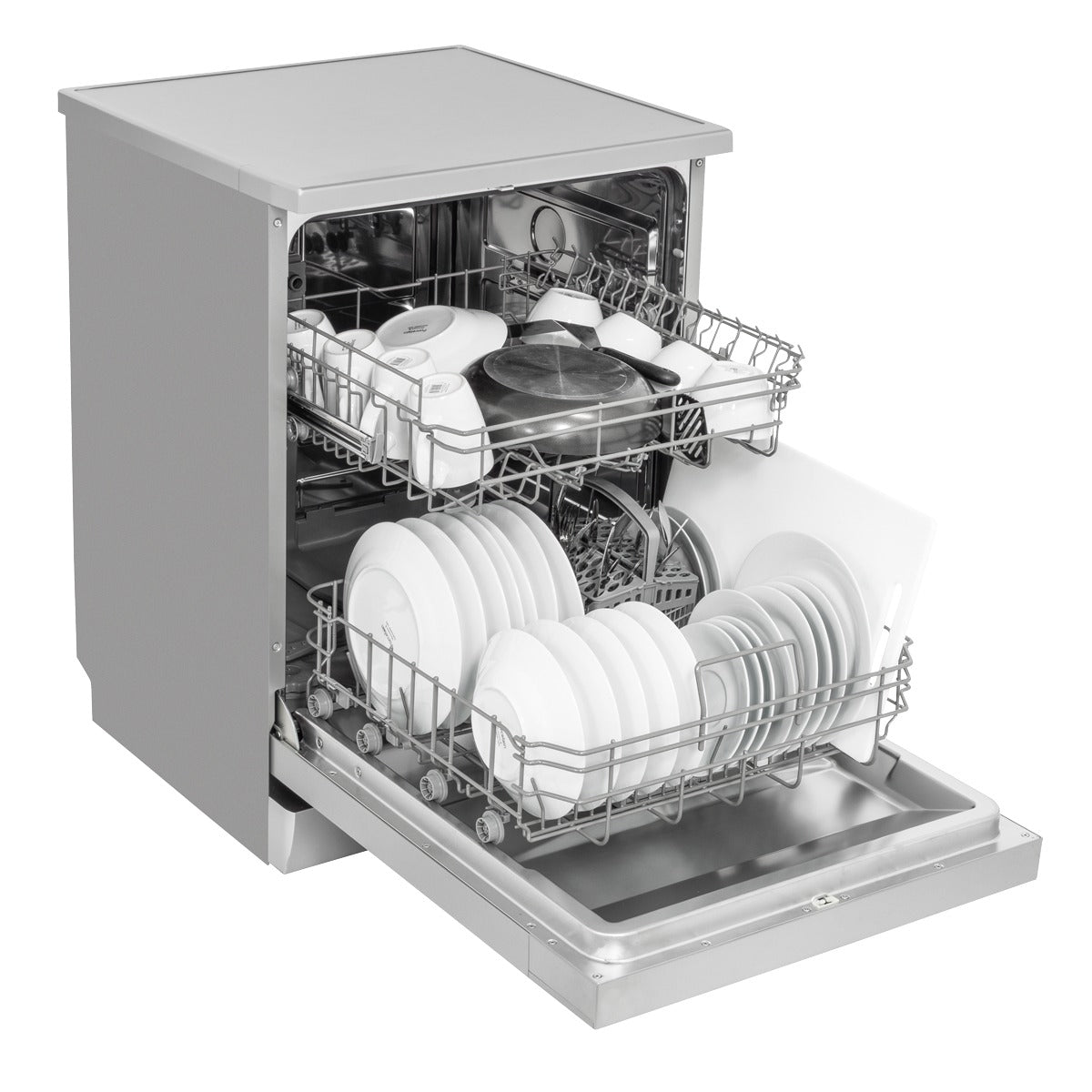 Baridi Regular Sized Freestanding Dishwasher 60cm Wide 13 Place Settings - Silver DH280