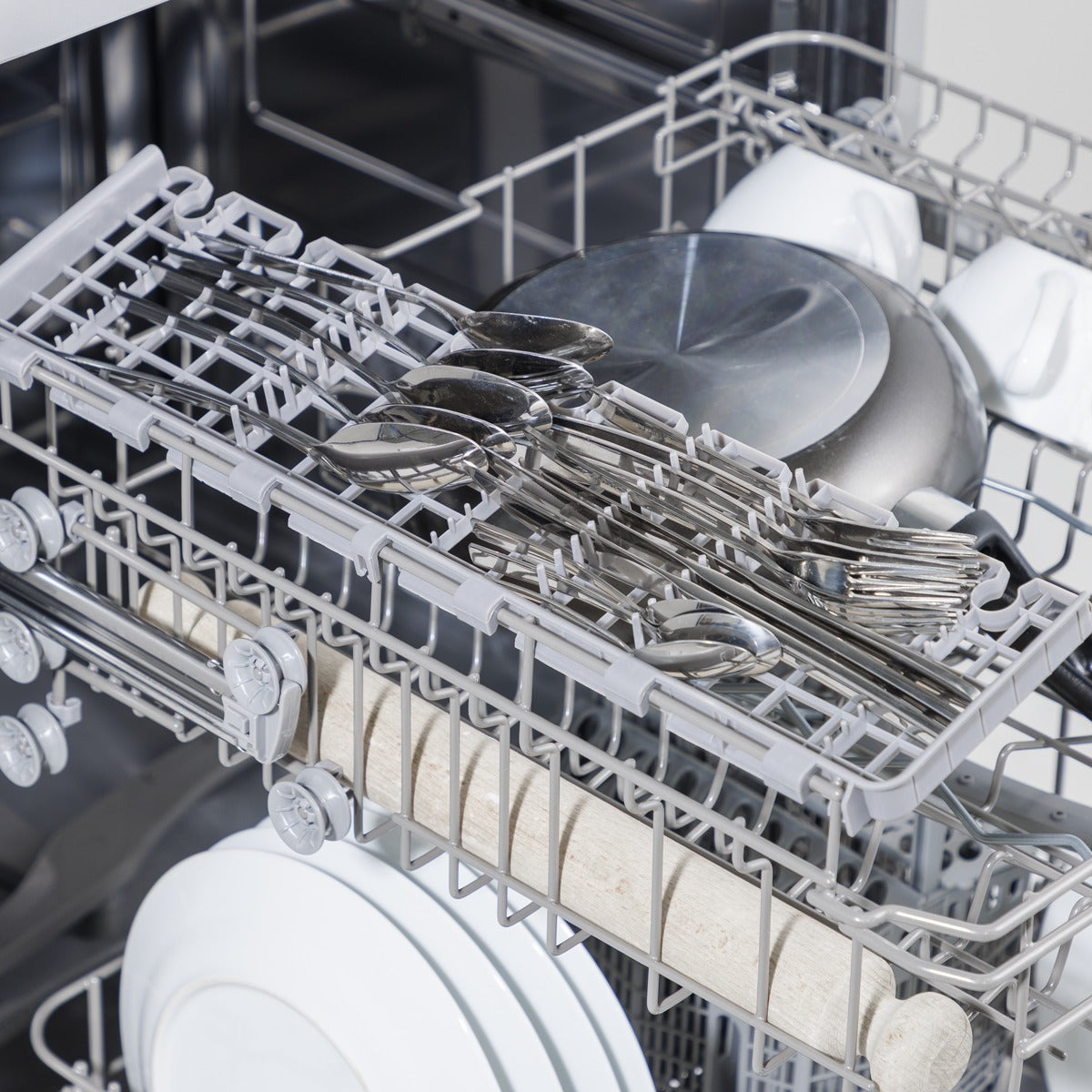 Baridi Regular Sized Freestanding Dishwasher 60cm Wide 13 Place Settings - Silver DH280