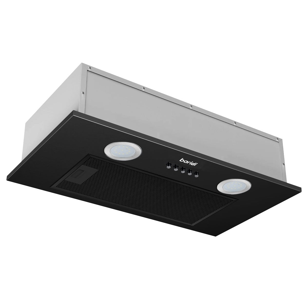 Baridi Cooker Hood with 5 Layer Filter 52cm - Black DH285