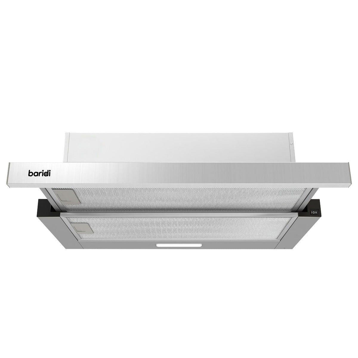 Baridi Telescopic Cooker Hood with Aluminium Filters 60cm - Stainless Steel DH286
