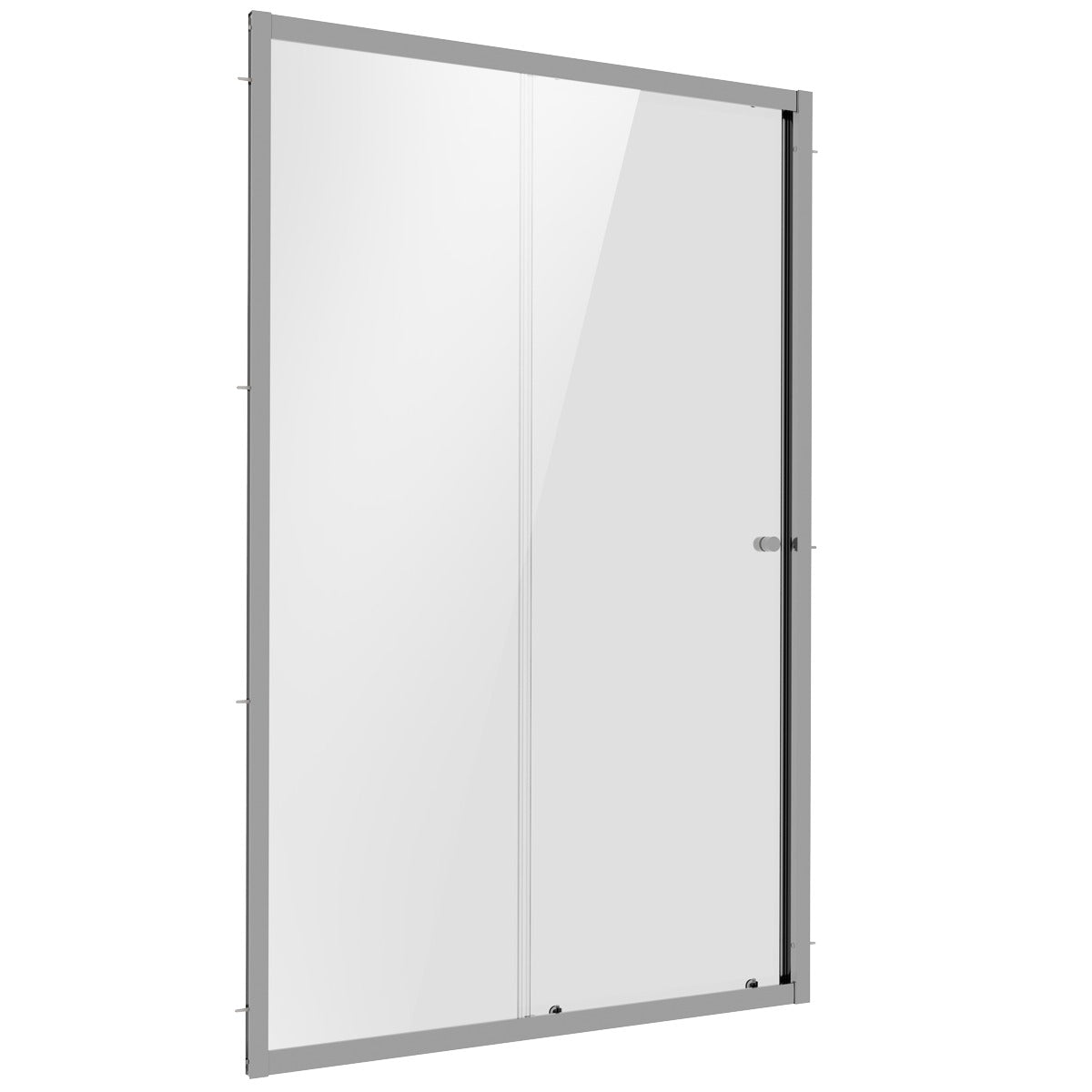 Baridi Sliding Shower Door 1000 x 1850mm, 6mm Tempered Glass, Reversible - Chrome DH292