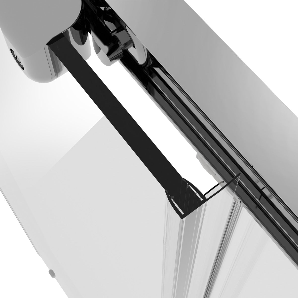 Baridi Sliding Shower Door 1000 x 1850mm, 6mm Tempered Glass, Reversible - Chrome DH292