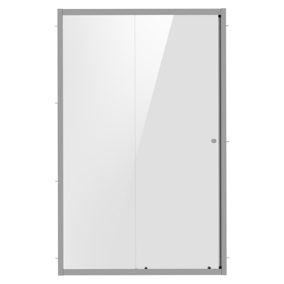 Baridi Sliding Shower Door 1000 x 1850mm, 6mm Tempered Glass, Reversible - Chrome DH292