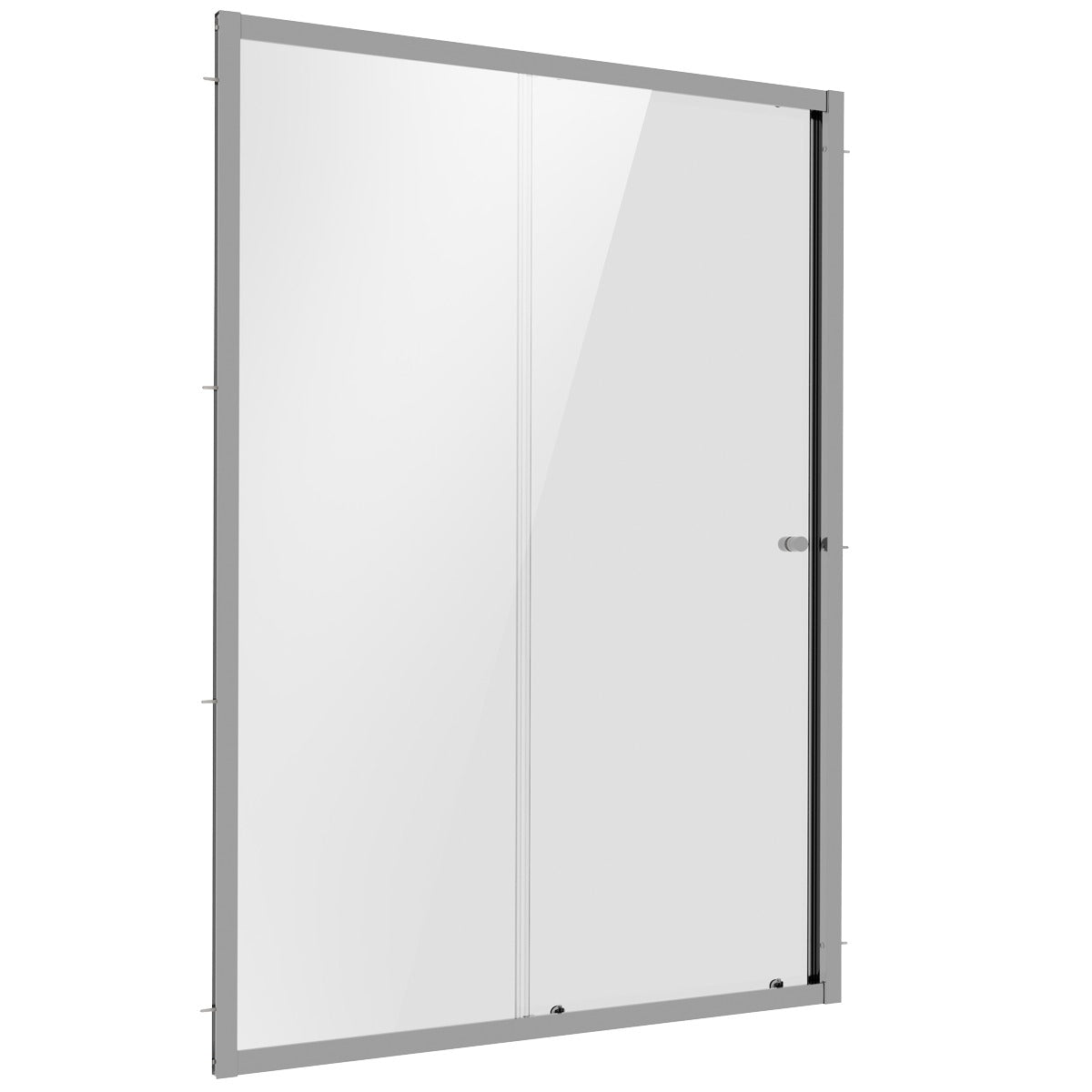 Baridi Sliding Shower Door 1200 x 1850mm, 6mm Tempered Glass, Reversible - Chrome DH294