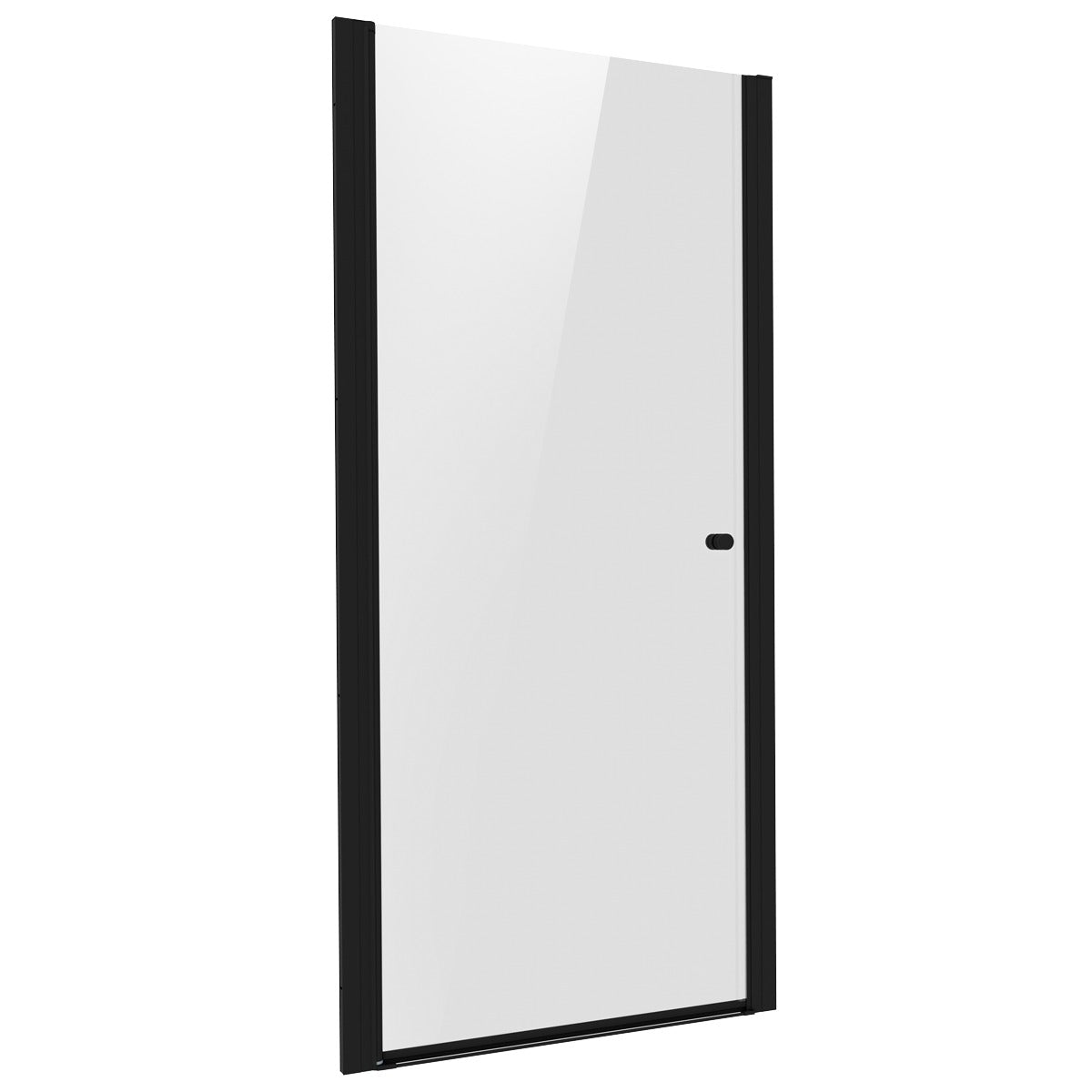 Baridi Pivot Shower Door 800 x 1850mm, 6mm Tempered Glass, Reversible - Black DH304