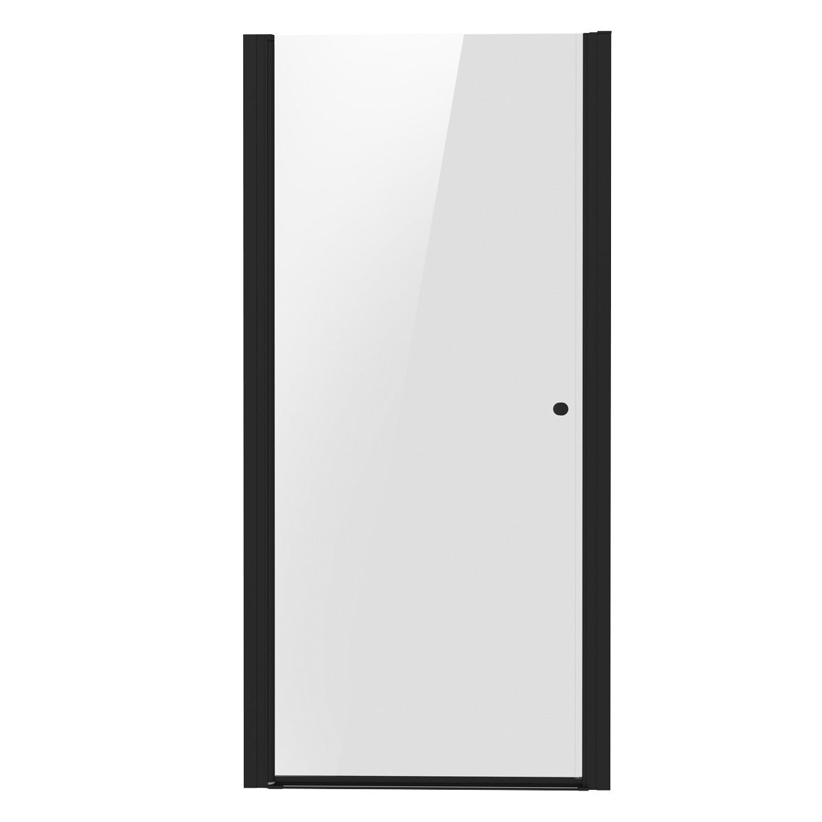 Baridi Pivot Shower Door 800 x 1850mm, 6mm Tempered Glass, Reversible - Black DH304