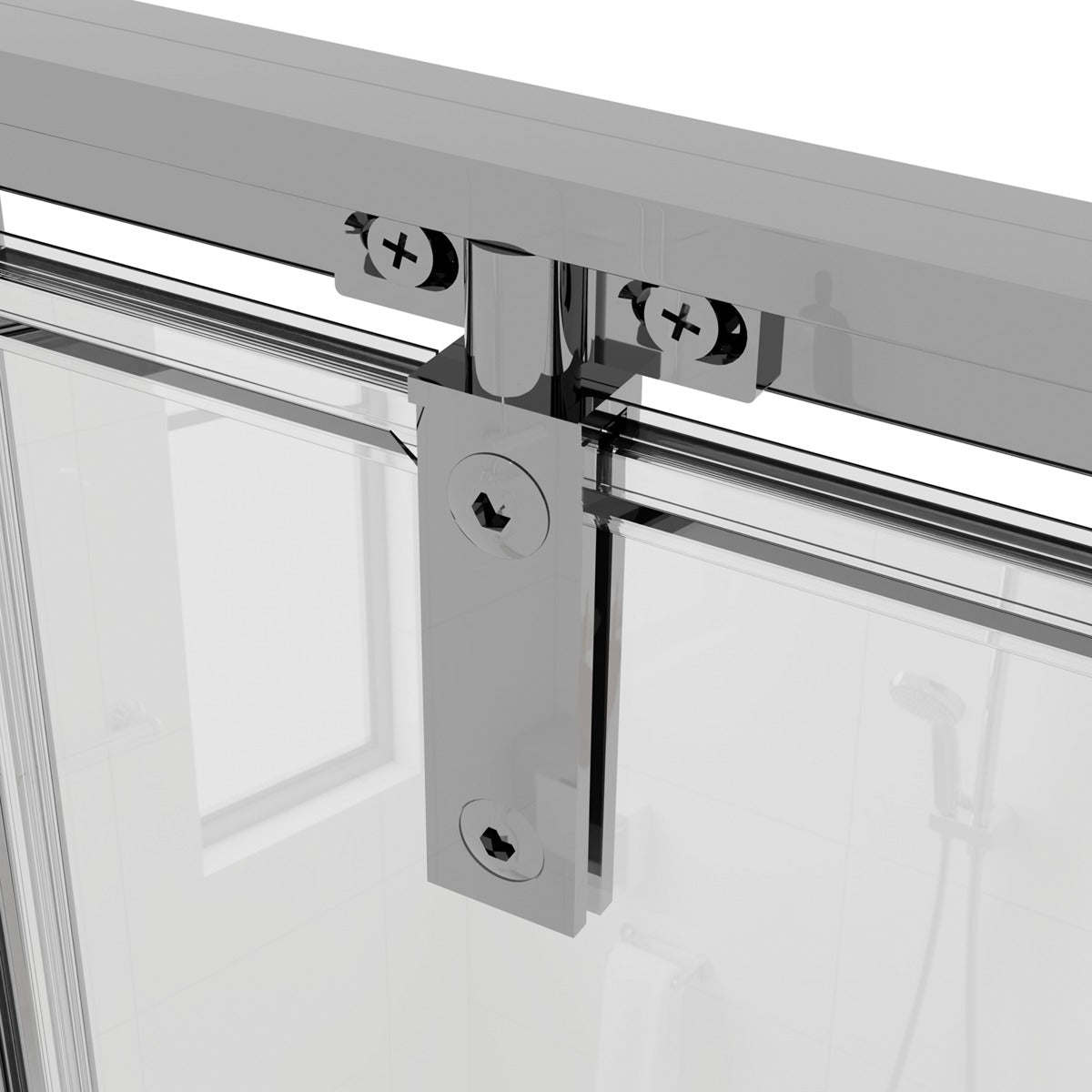 Baridi Hinged Shower Door 800 x 1850mm, 6mm Tempered Glass, Reversible - Chrome DH306