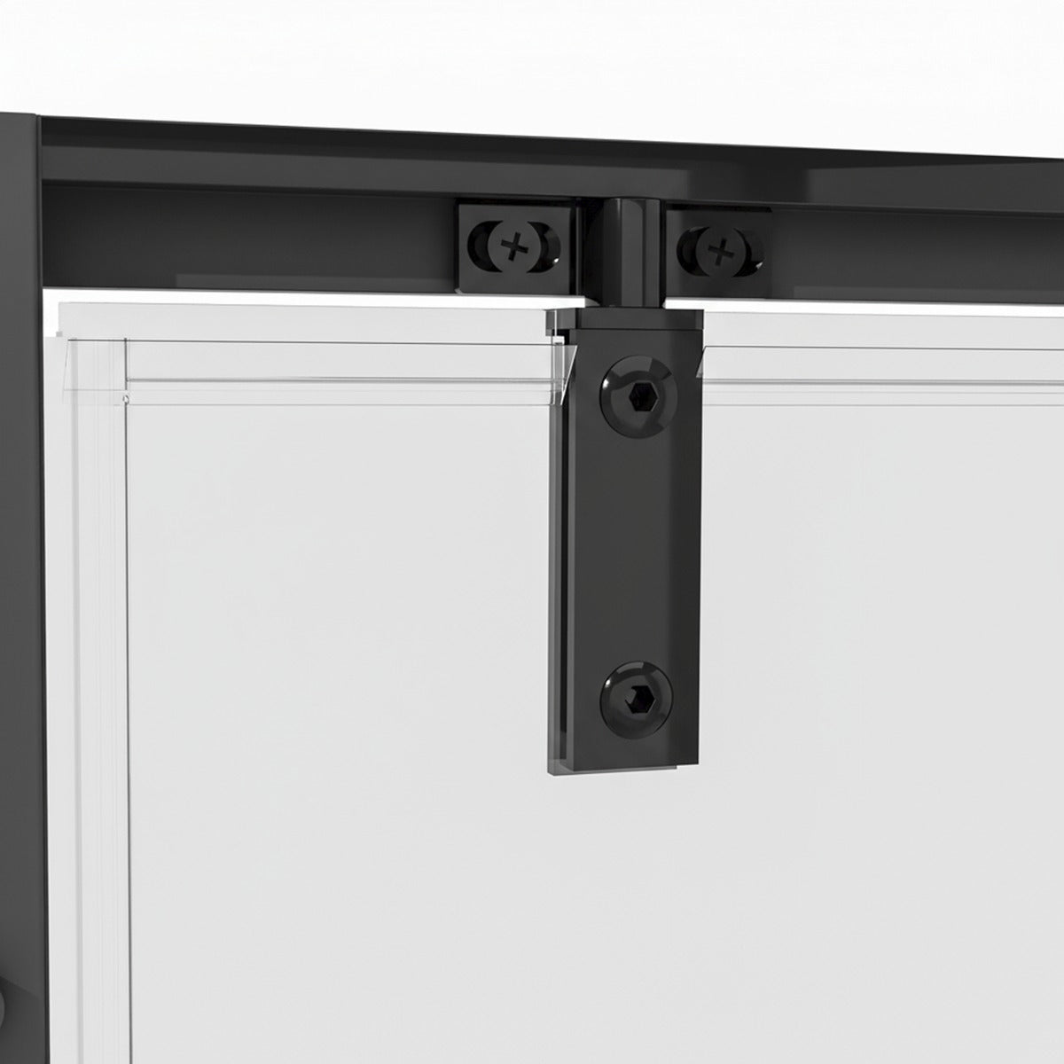 Baridi Hinged Shower Door 800 x 1850mm, 6mm Tempered Glass, Reversible - Black DH307