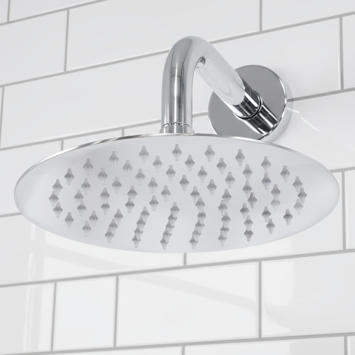 Baridi Concealed Thermostatic Shower Set 20cm Round Head & Hand Shower - Chrome DH318