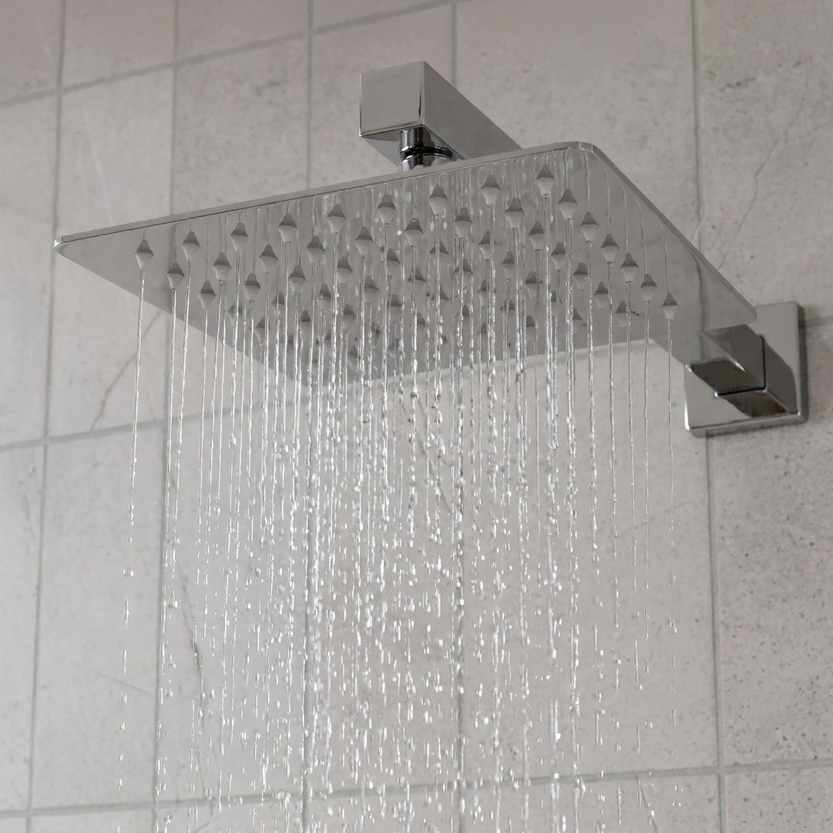 Baridi Concealed Thermostatic Shower Set 20 x 20cm Square Head & Hand Shower - Chrome DH320