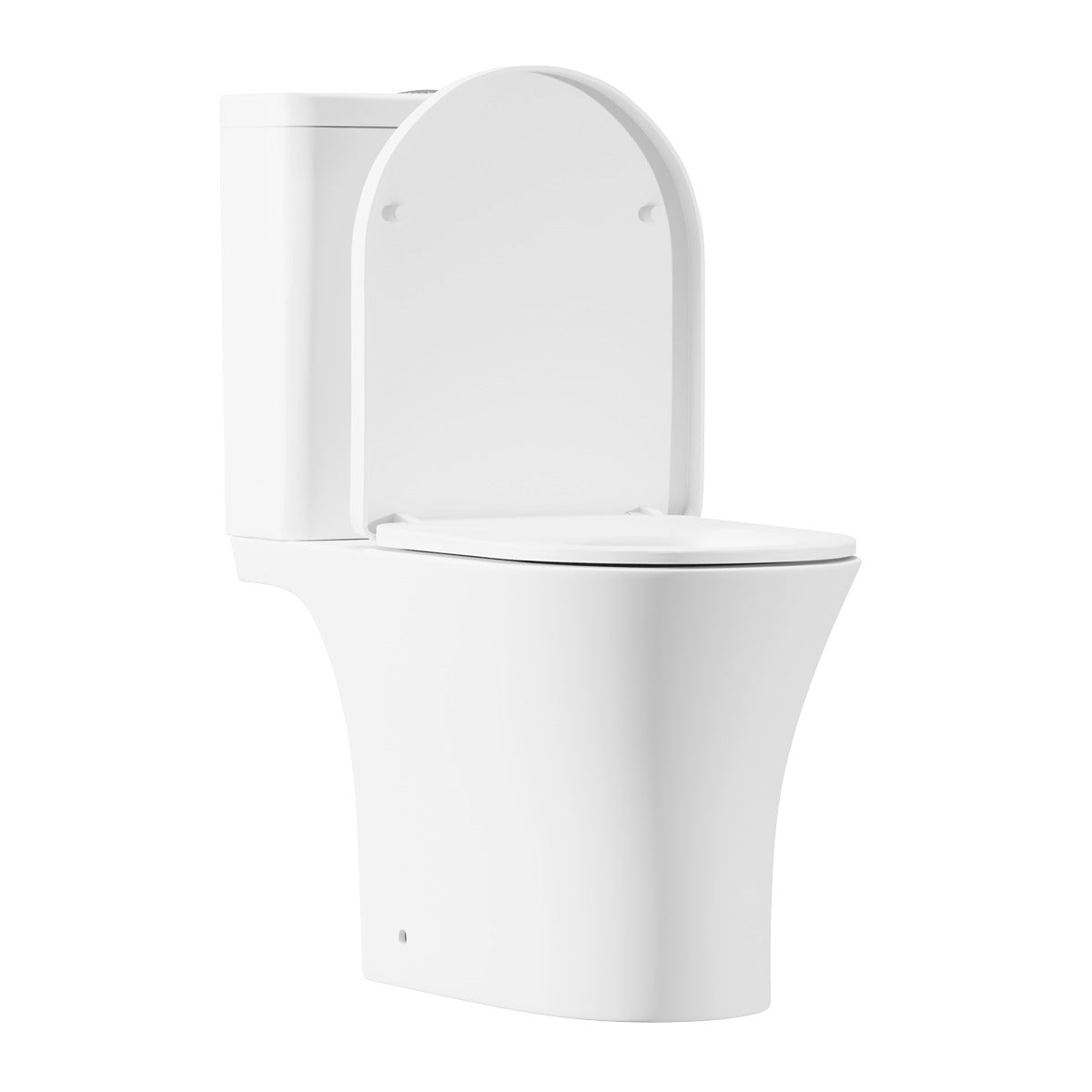 Baridi Close-Coupled Toilet with Soft Close Seat, Dual Flush Cistern & Rimless Flush – White DH332