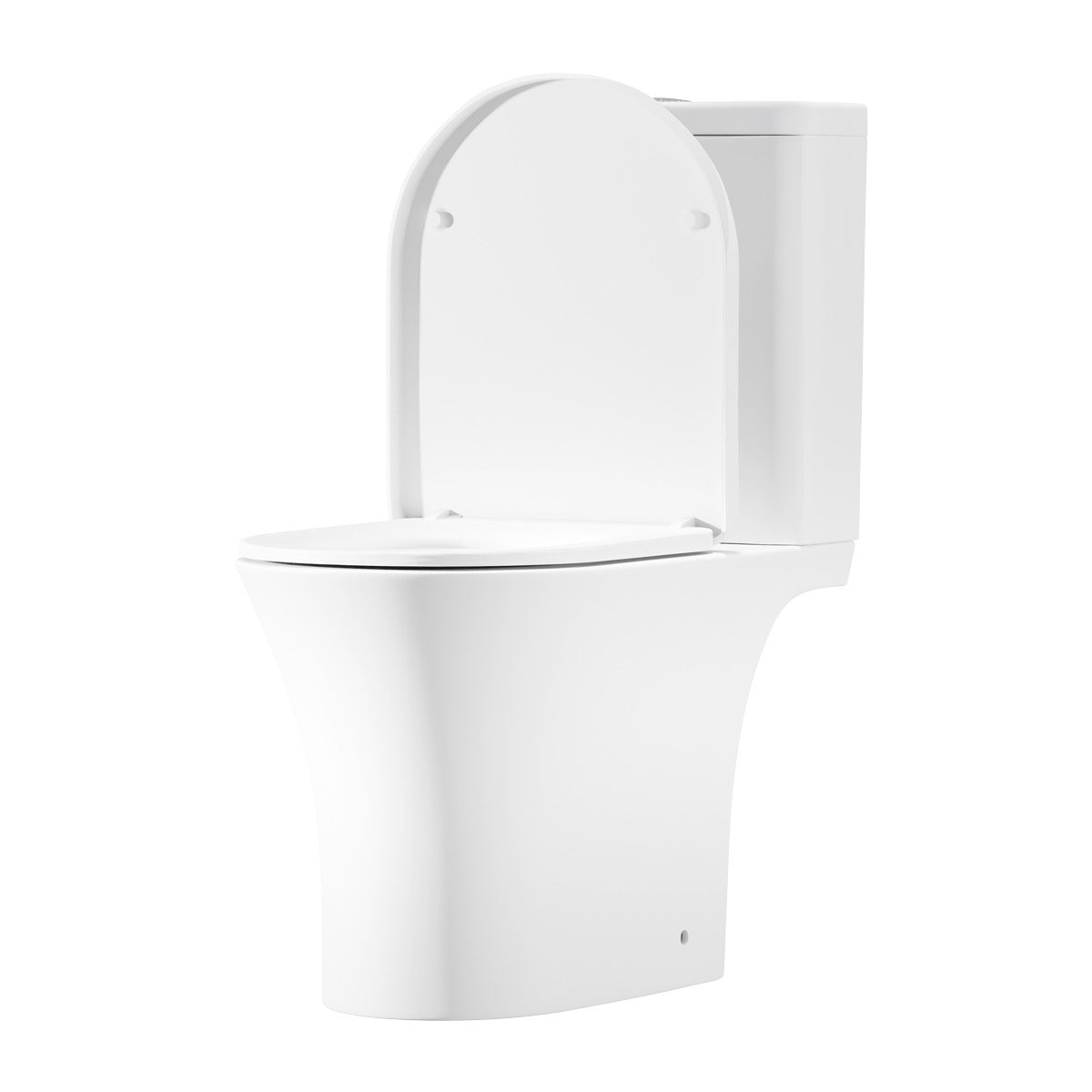 Baridi Close-Coupled Toilet with Soft Close Seat, Dual Flush Cistern & Rimless Flush – White DH332